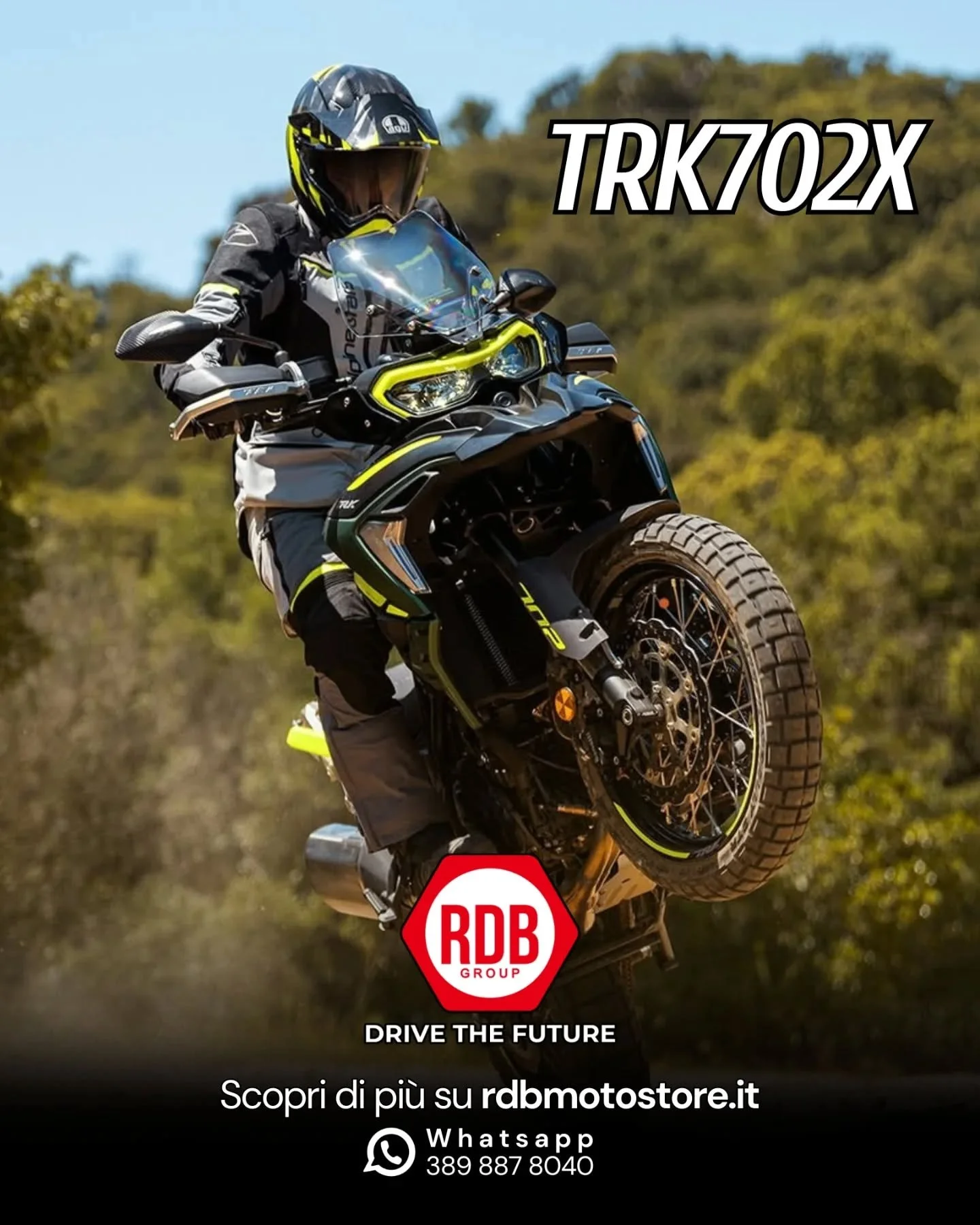 Benelli TRK702X 🌍🔥
TUA A 7.490&euro; f.c. 
Scoprila online su www.RDBMOTOSTORE.it 

📌 Showroom Modugno (BA): S.S. 96, Km 118+216