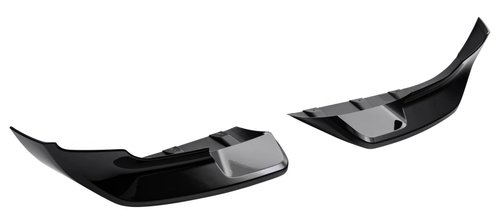 Pair of gloss black Urban canards for the Land Rover Defender front bumper