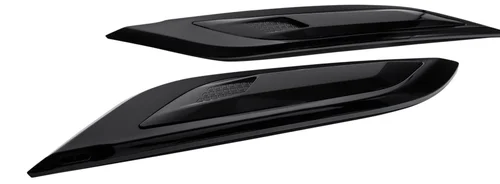 Pair of gloss black Urban bonnet vents for the Land Rover Defender