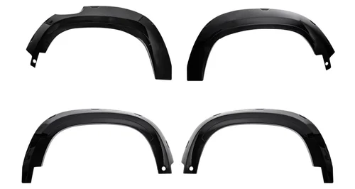 Set of four black Urban wide track arches for the Land Rover Defender