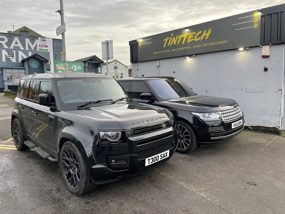 Land Rovers at TintTech Nottingham