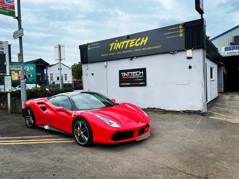 Ferrari with window tints at TintTech Nottingham