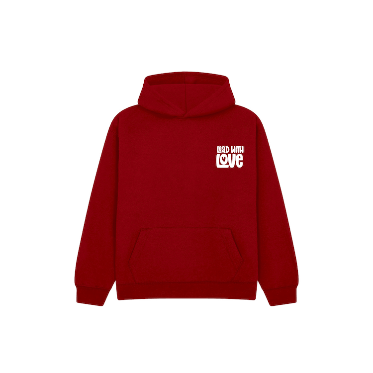 'LEAD WITH' HOODIE - RED