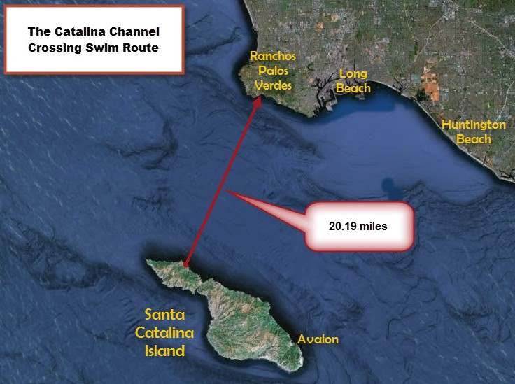 Using GPS navigation for The Catalina Channel Crossing Swim Route