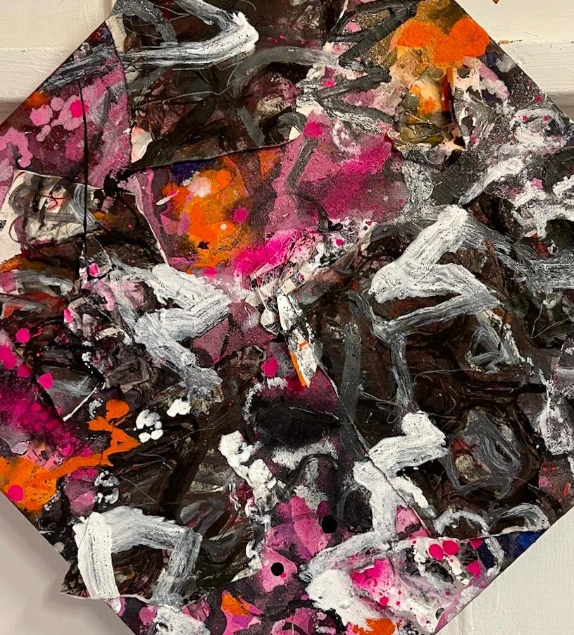 New body of work emerging from the studio, works on paper and canvas, here’s a flavour, it’s exciting, working towards framing then a show early next year..this one’s ‘Diamond White’