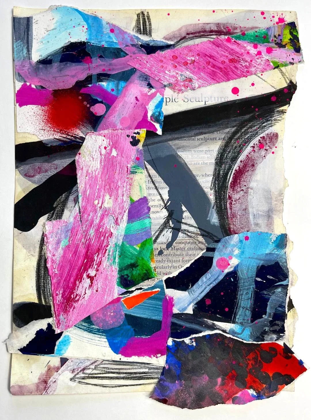 ‘Temple Sculpture-fragment’ a new work on paper emerging from the studio in Autumn 2025. 