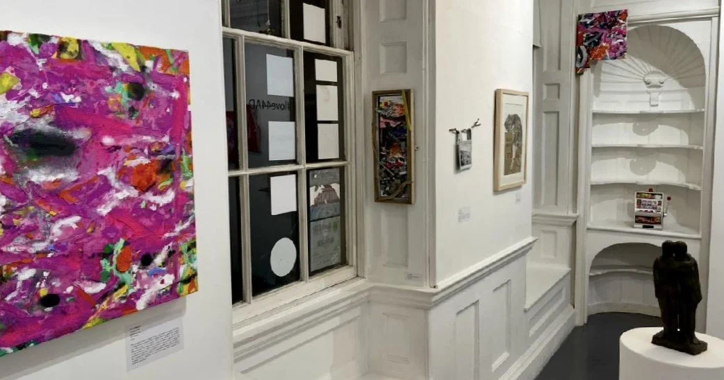 Recent paintings ‘Crimson Veil’, ‘Sacred Mountain (Mon Amour)’ ‘Scookum’ in ‘Soft Landing’ exhibition..