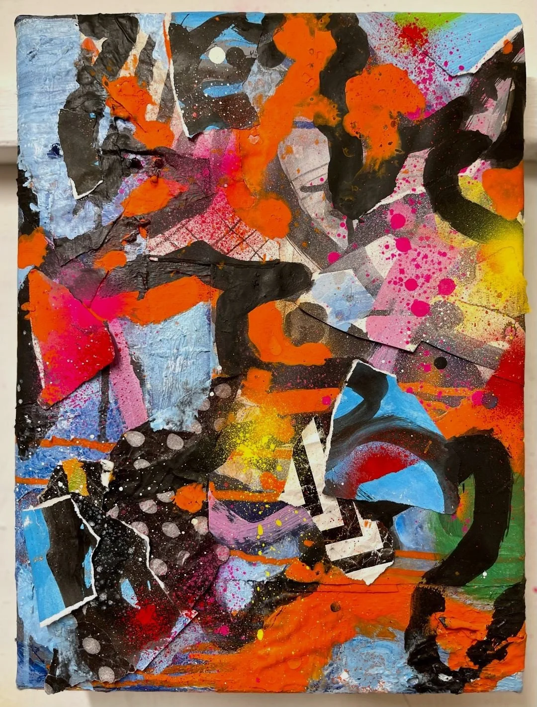 From the studio, work in progress ‘Tannhäuser’ a current blue/orange painting taking shape..