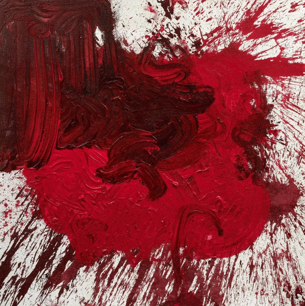 Love this HERMANN NITSCH ‘Schüttbild’. 2012. Acrylic on jute, 140 × 140 cm, currently in auction, unfortunately I wont be bidding..