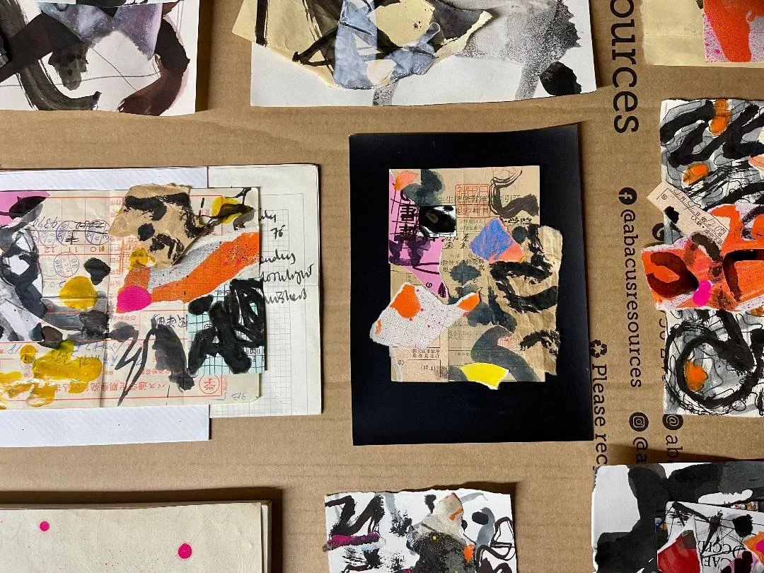 Working on new mixed-media collages for a solo show later in the year, I’ll keep you informed..