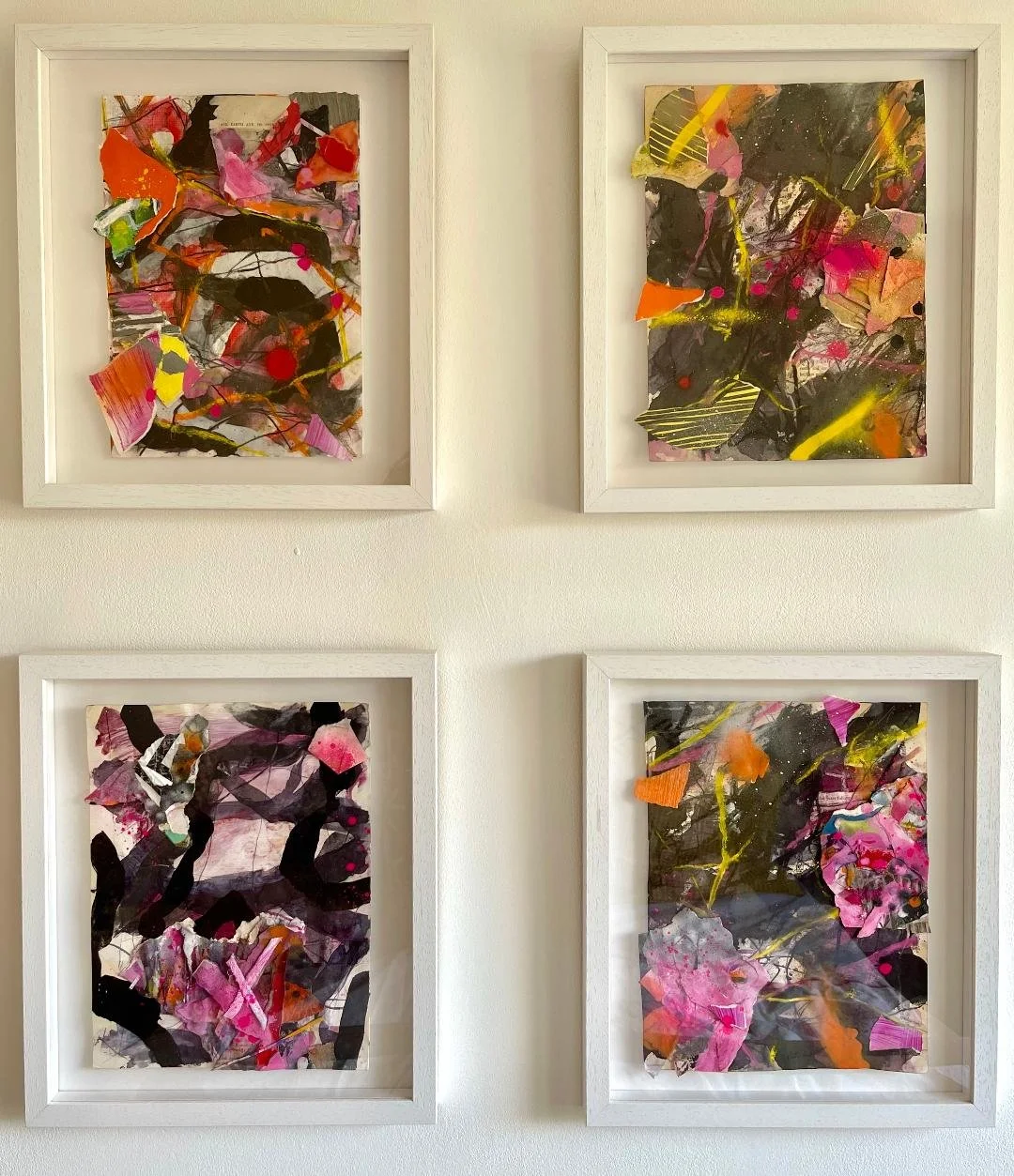 ‘Interference Patterns’ series. Framed. Mixed-media on paper, 2026