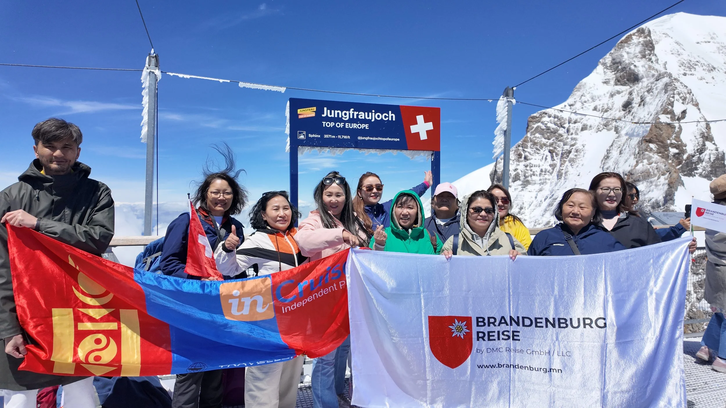 InCruises Group at Jungfraujoch @Brandenburg Reise