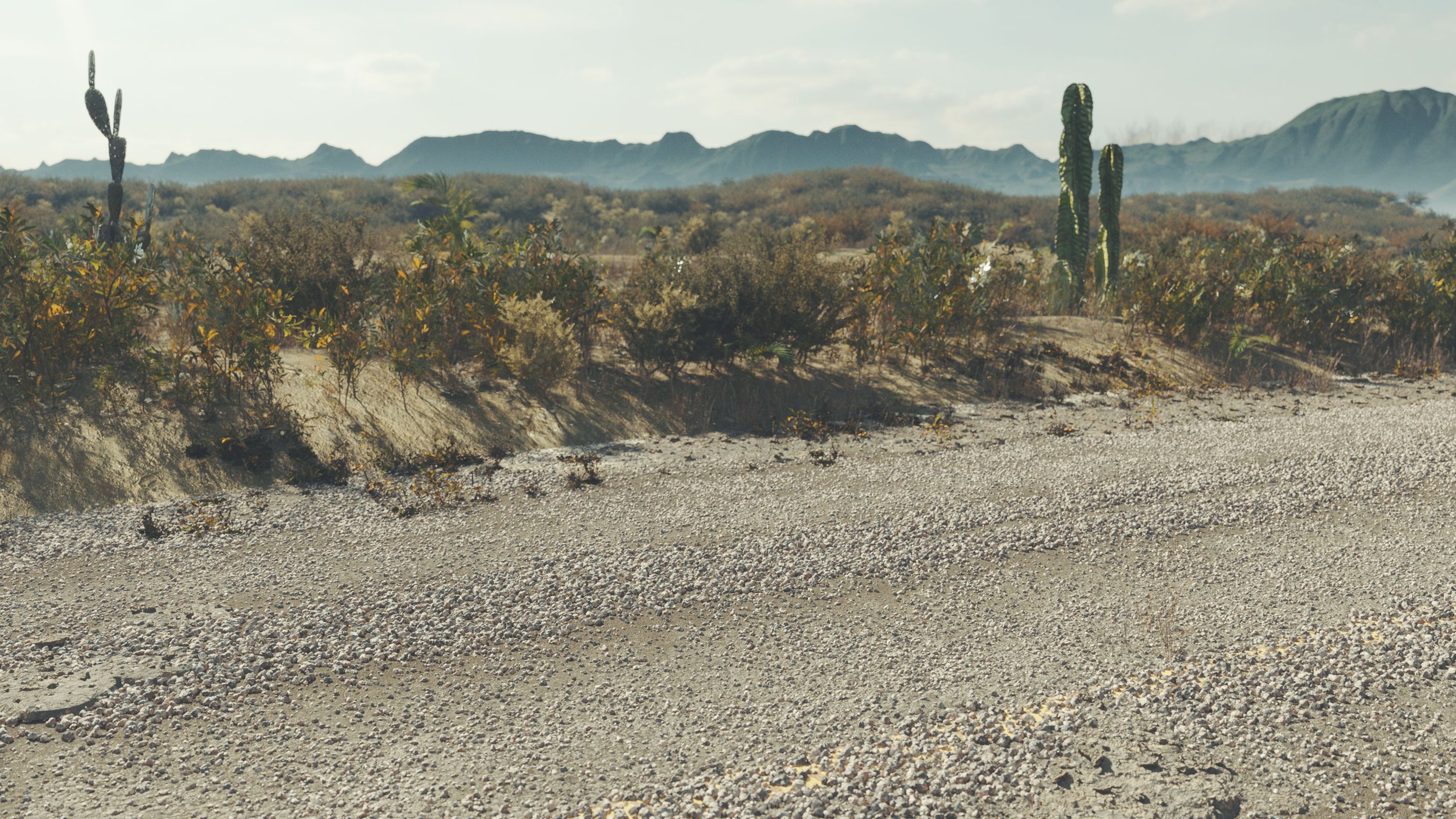 The same scene without the car.