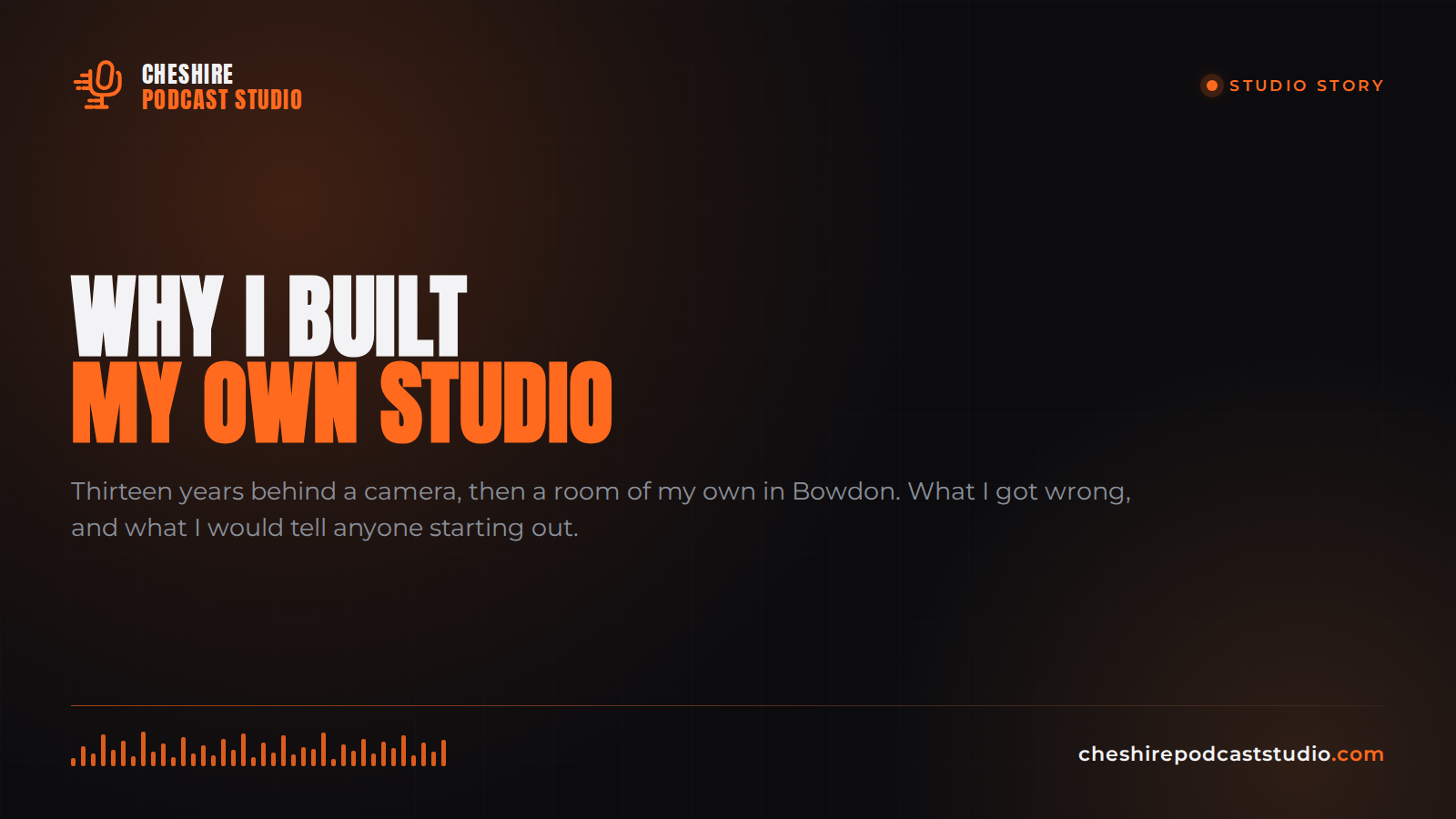 Why I Built My Own Manchester Podcast Studio