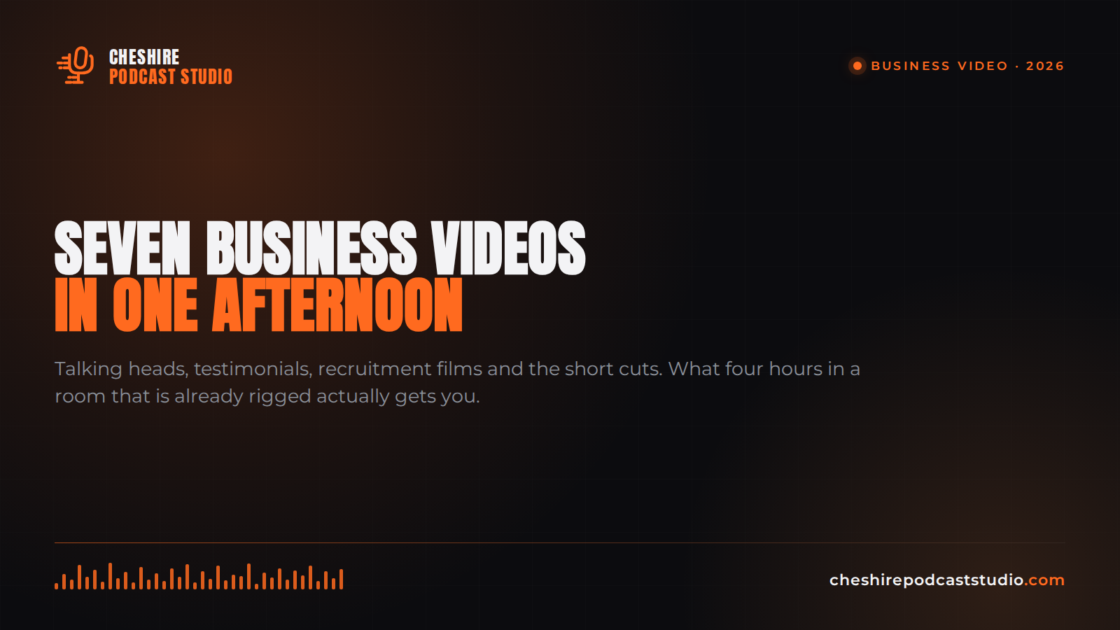 Seven business videos you can film in one afternoon