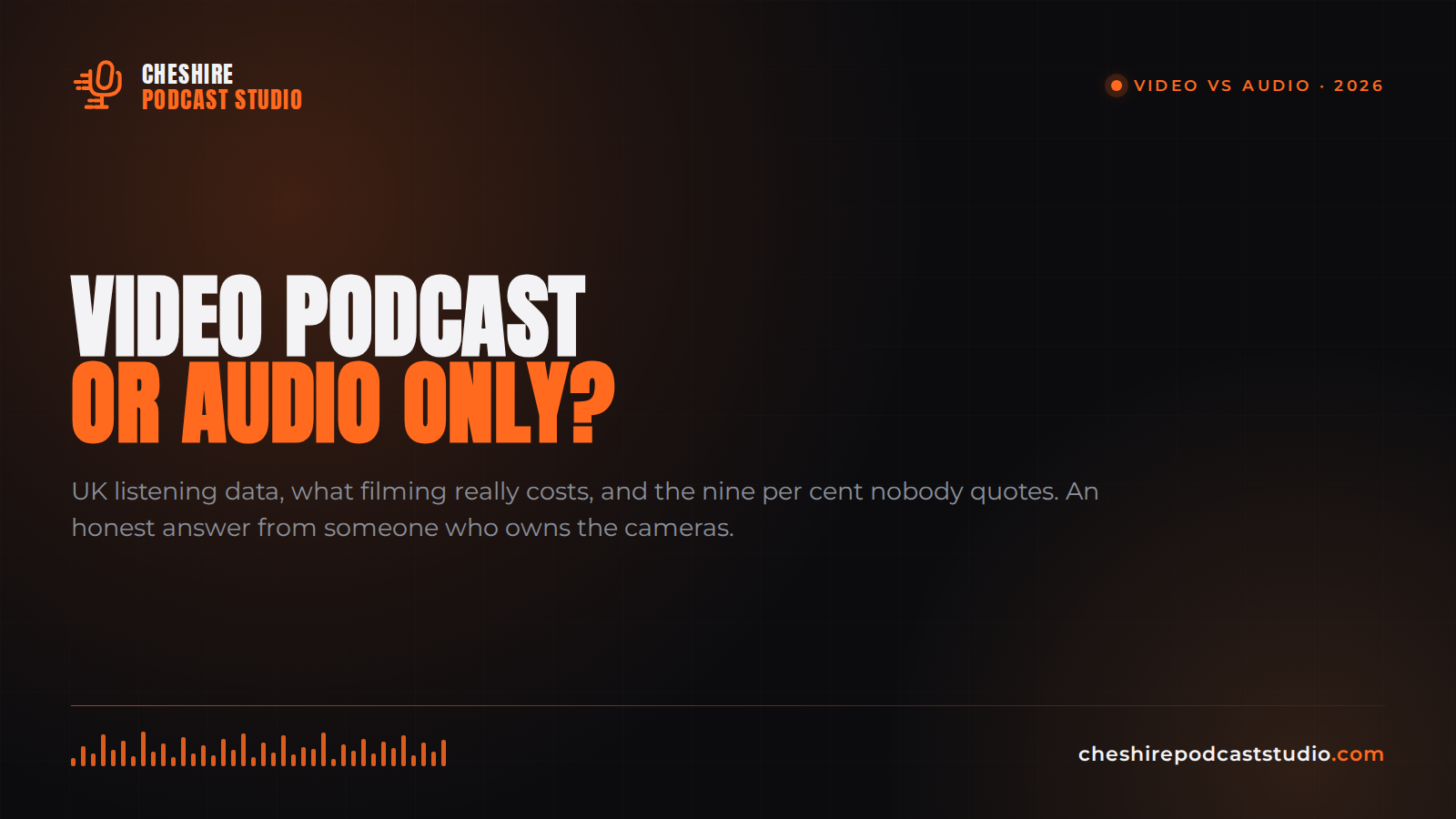 Video podcast or audio only? The honest answer
