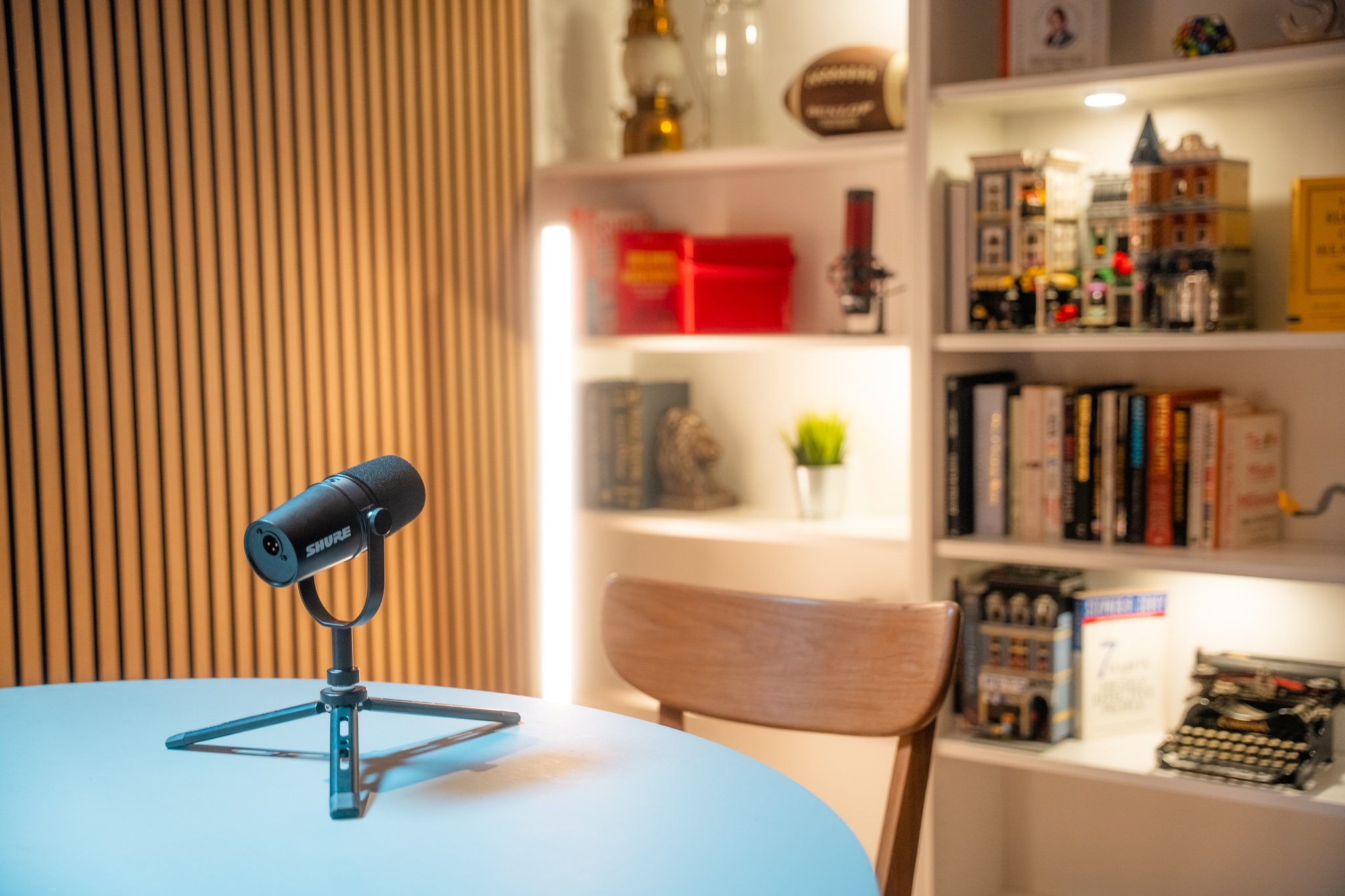 A podcast being recorded at Cheshire Podcast Studio in Bowdon, Altrincham