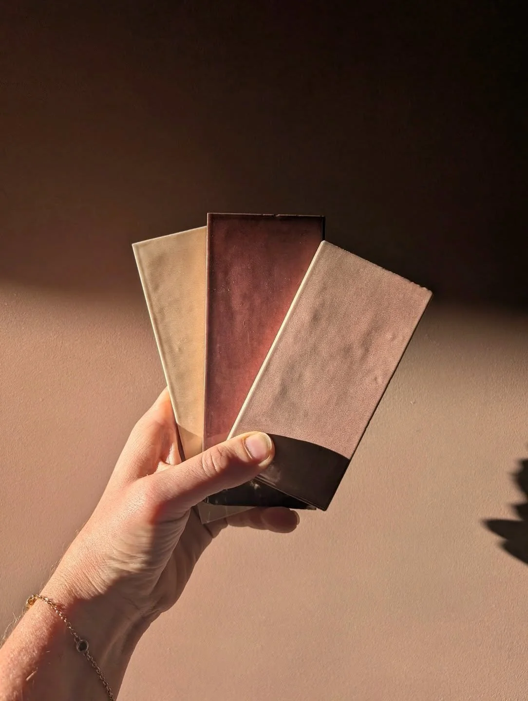 Beautiful blush and wine tiles from @claybrookstudio. Now where to feature them?