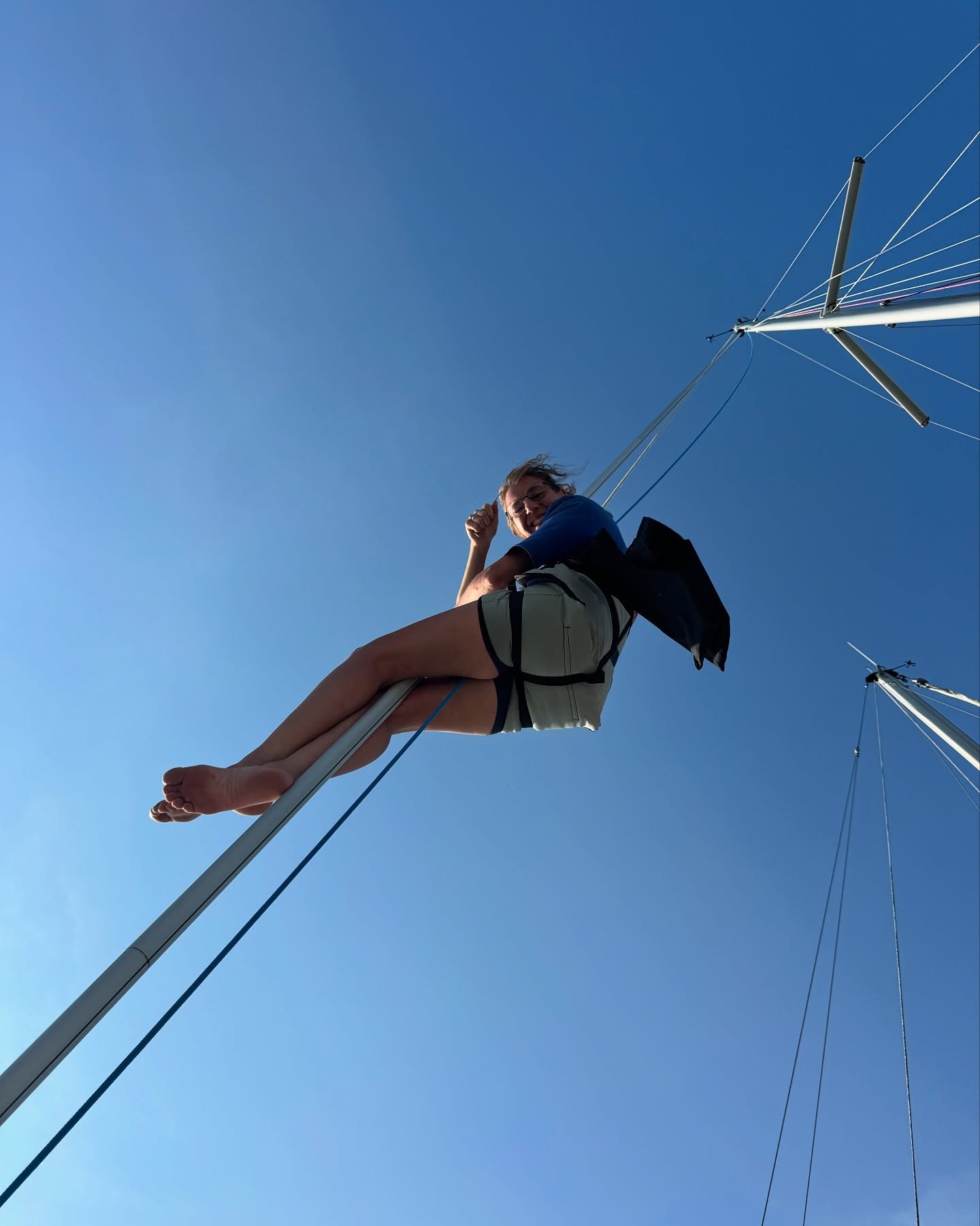 End of season maintenance,usually the lightest up the mast,always jobs to be done. for the full experience of running a yacht join us on your next RYA sailing course. Check out our website for our soon to be published 25/26 sailing courses calendar a