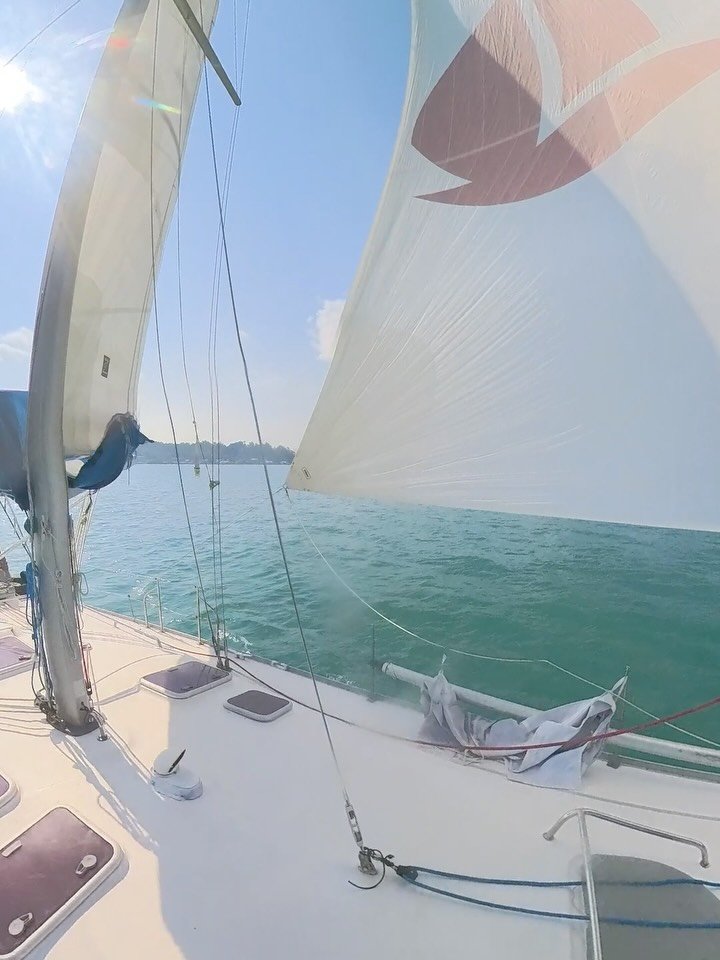 The conventional and the unconventional way to fly a code0. Learning to sail with Red Cap Sailing School, we cover the all points of sail over your RYA sailing course set in the beautiful tropical waters in and around  Langkawi Malaysia. Checkout our