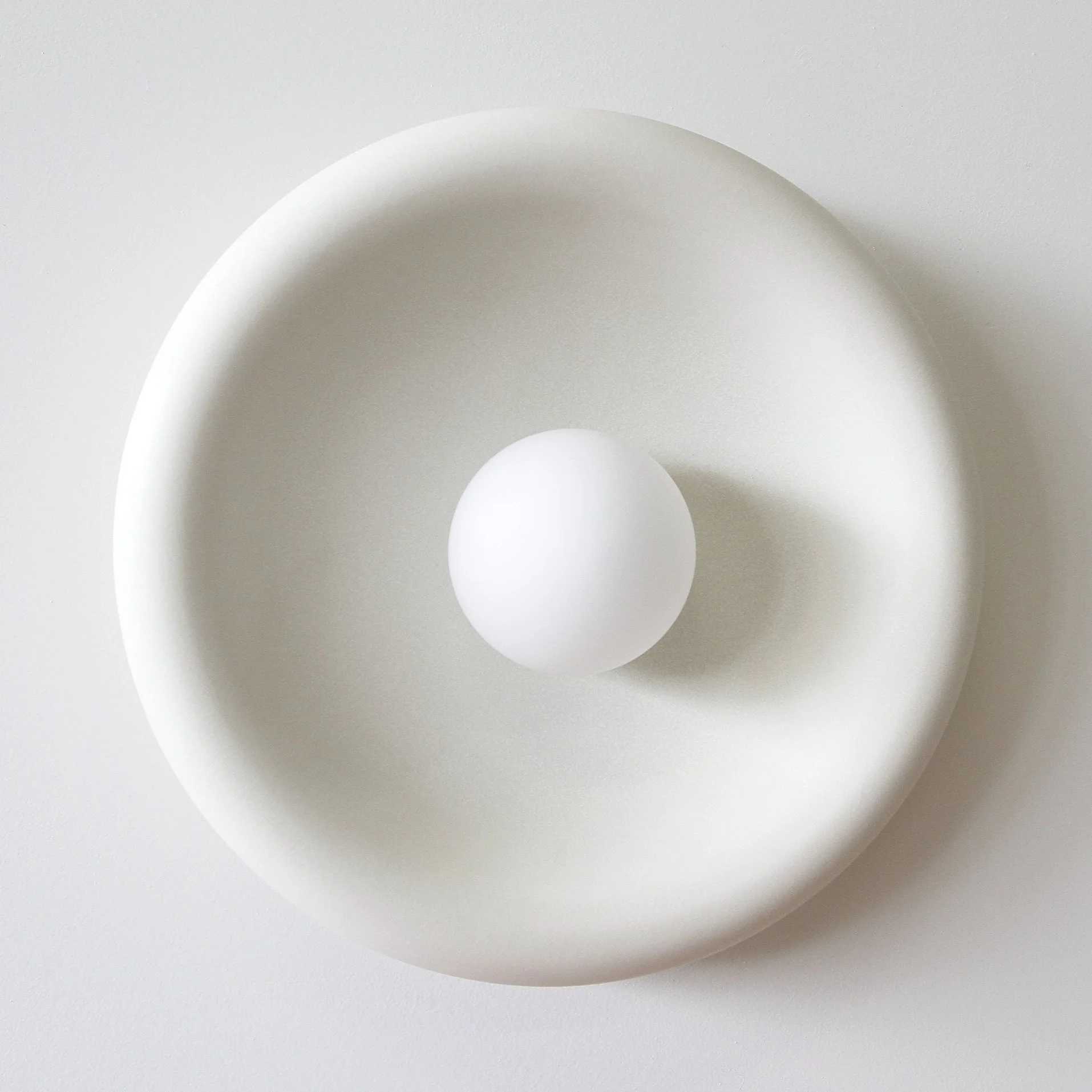 Large Circle Sconce - White - $1,300 - Rated IP44