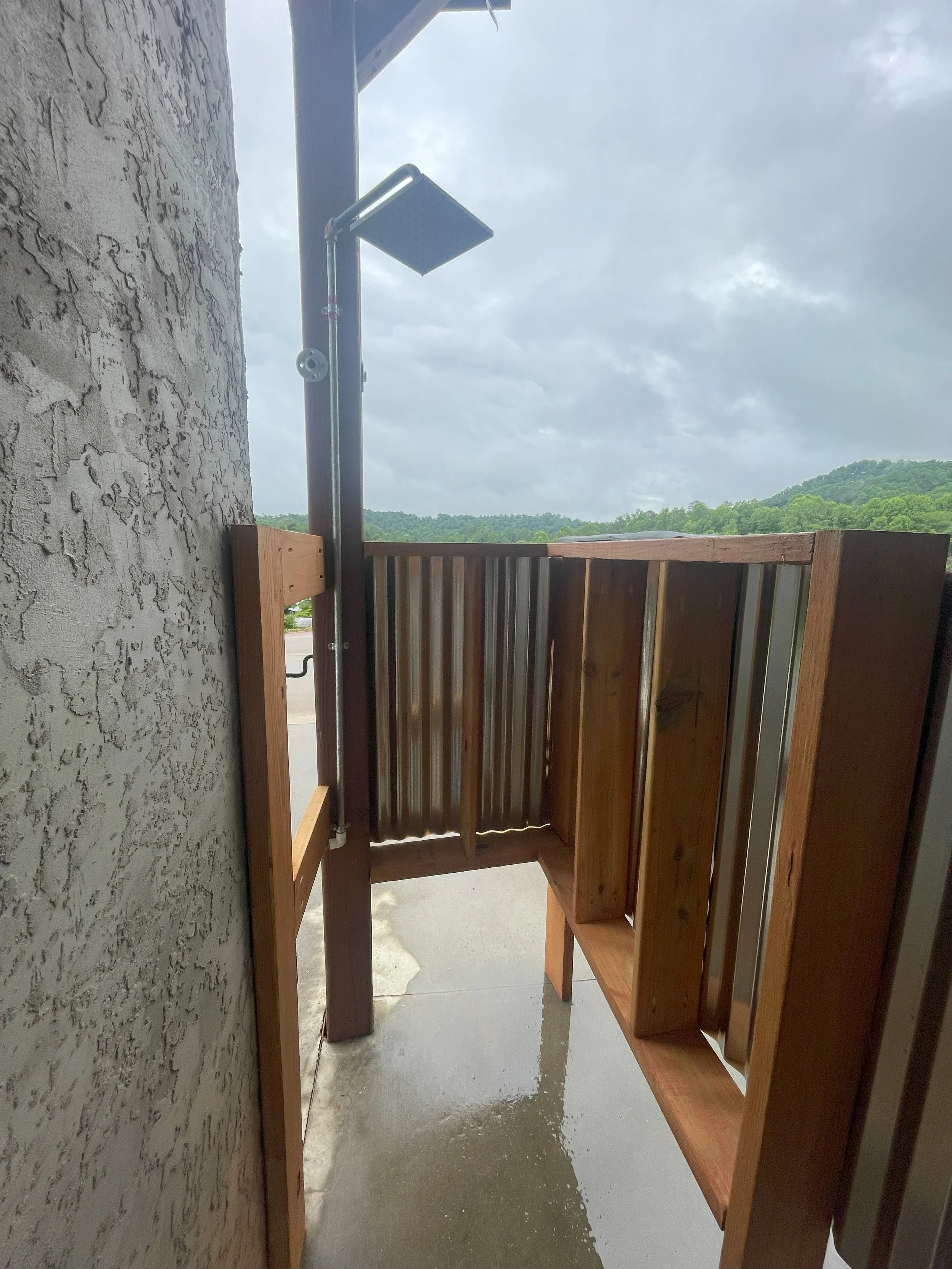 Outdoor Shower Build @ Vineyard