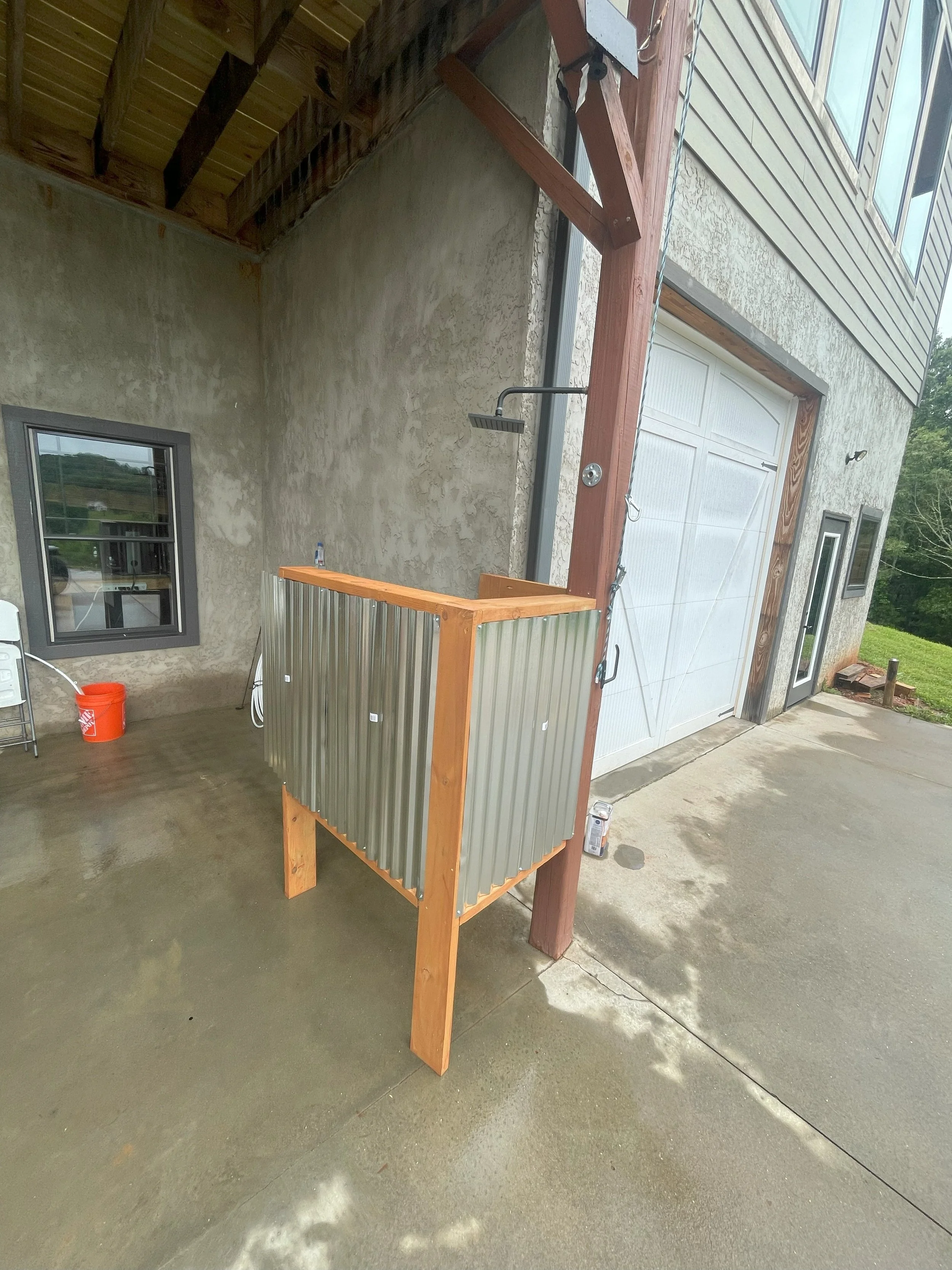 Outdoor Shower Build @ Vineyard
