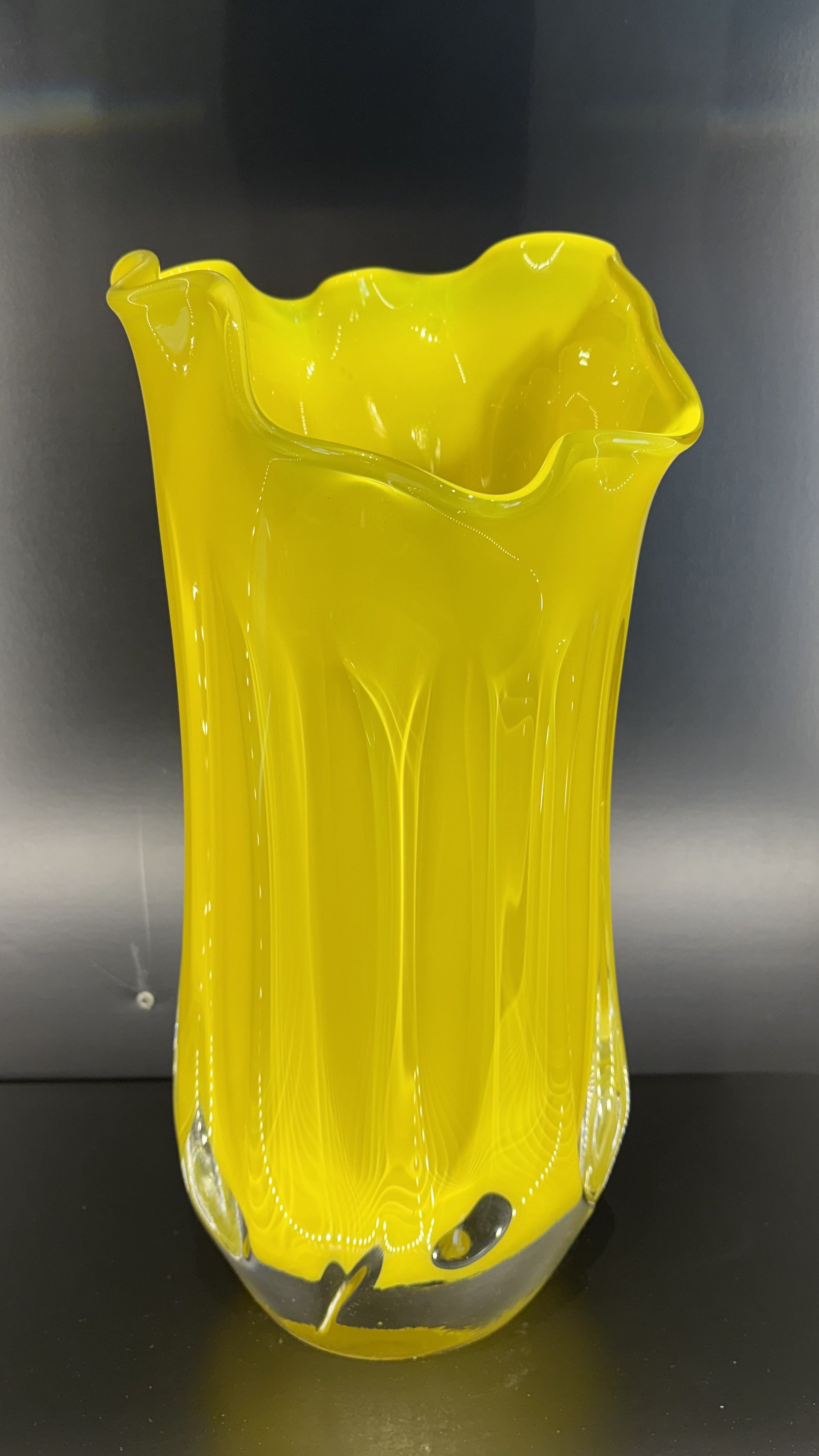 Brilliant Yellow Waterfall Vase (#3)