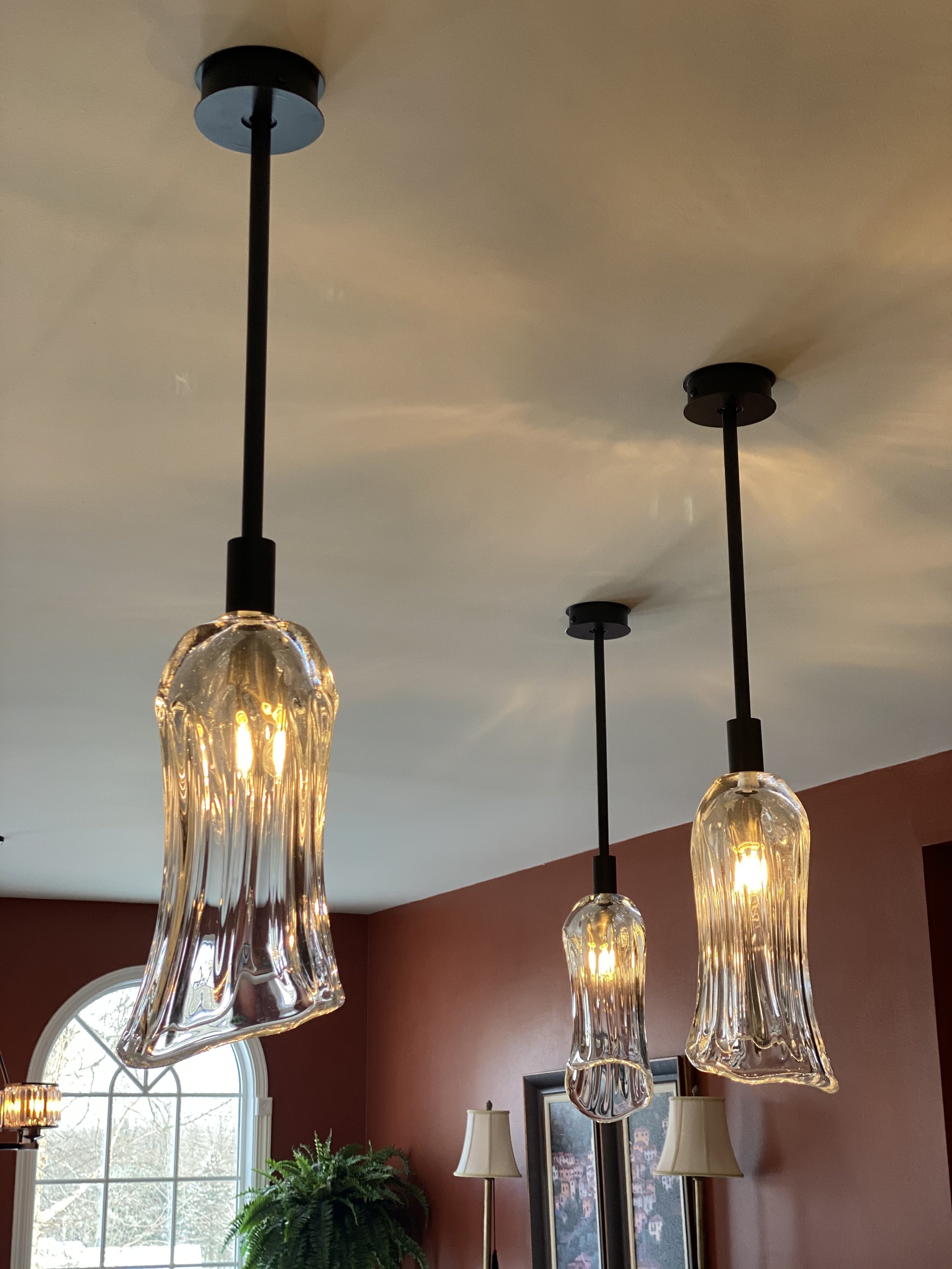 Waterfall Pendants Black Finish Broadview Hts, Ohio.jpeg