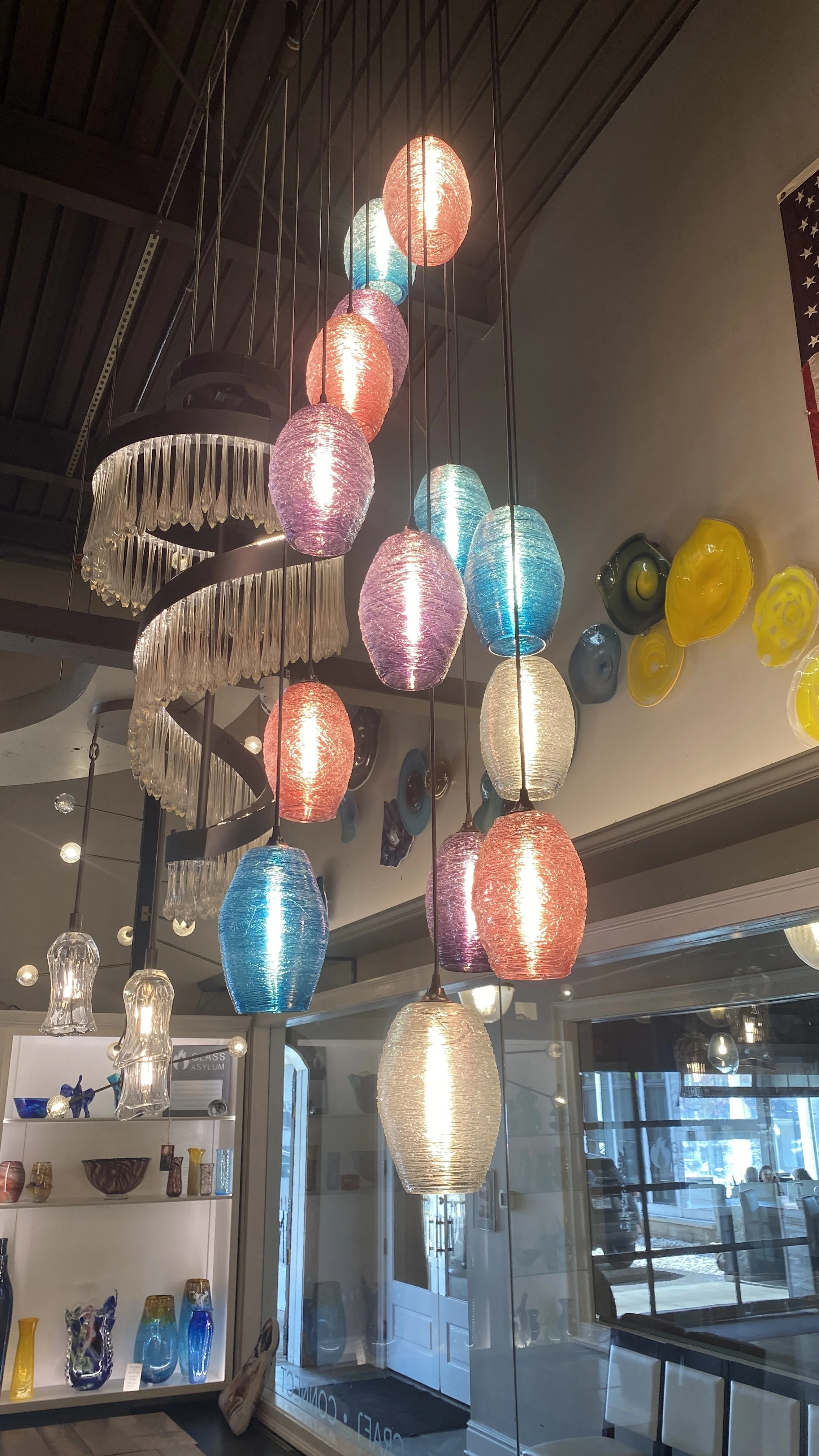 Colorful Beehive Chandelier
