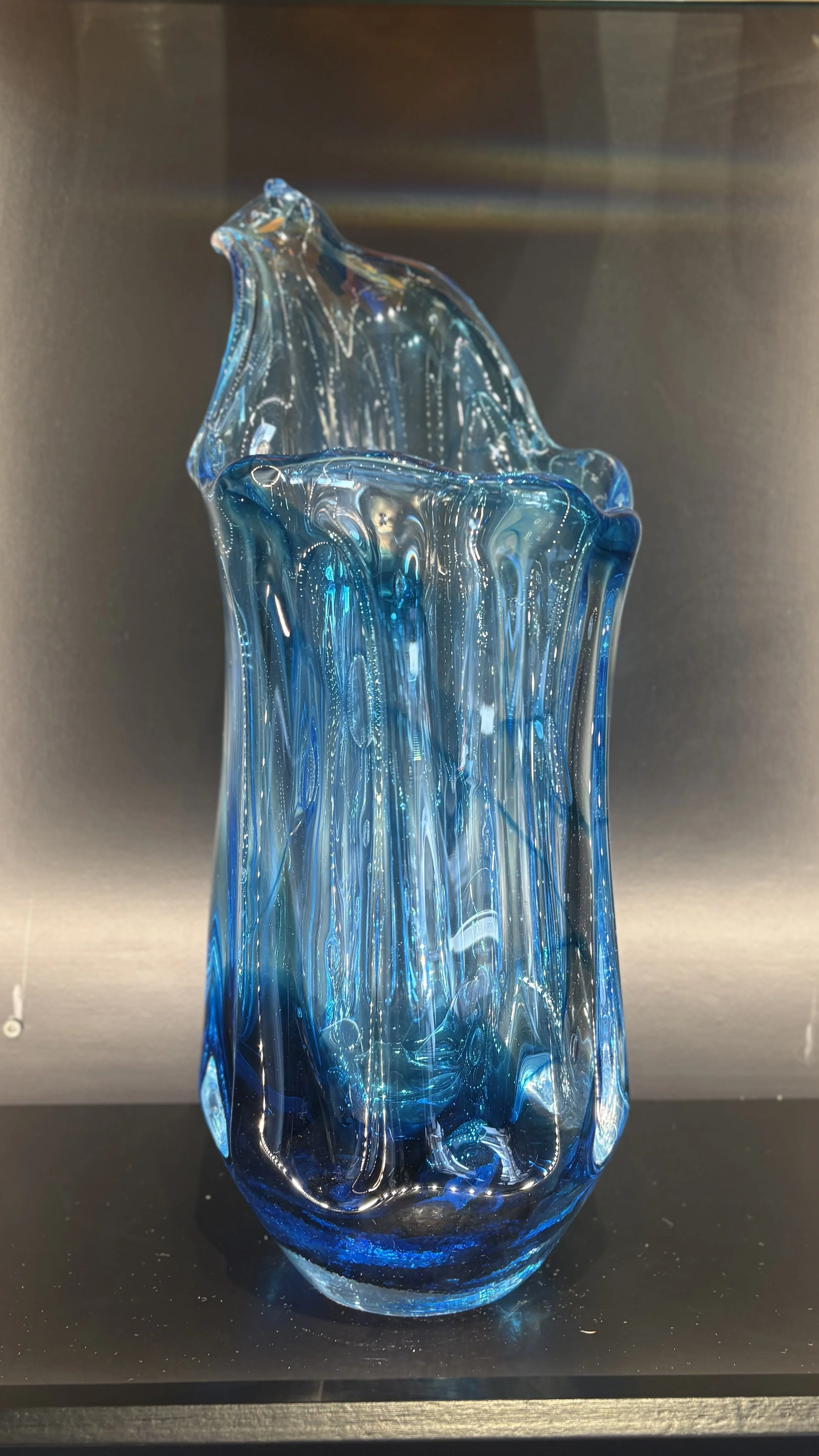 Aquamarine Blue Waterfall Vase (#2)
