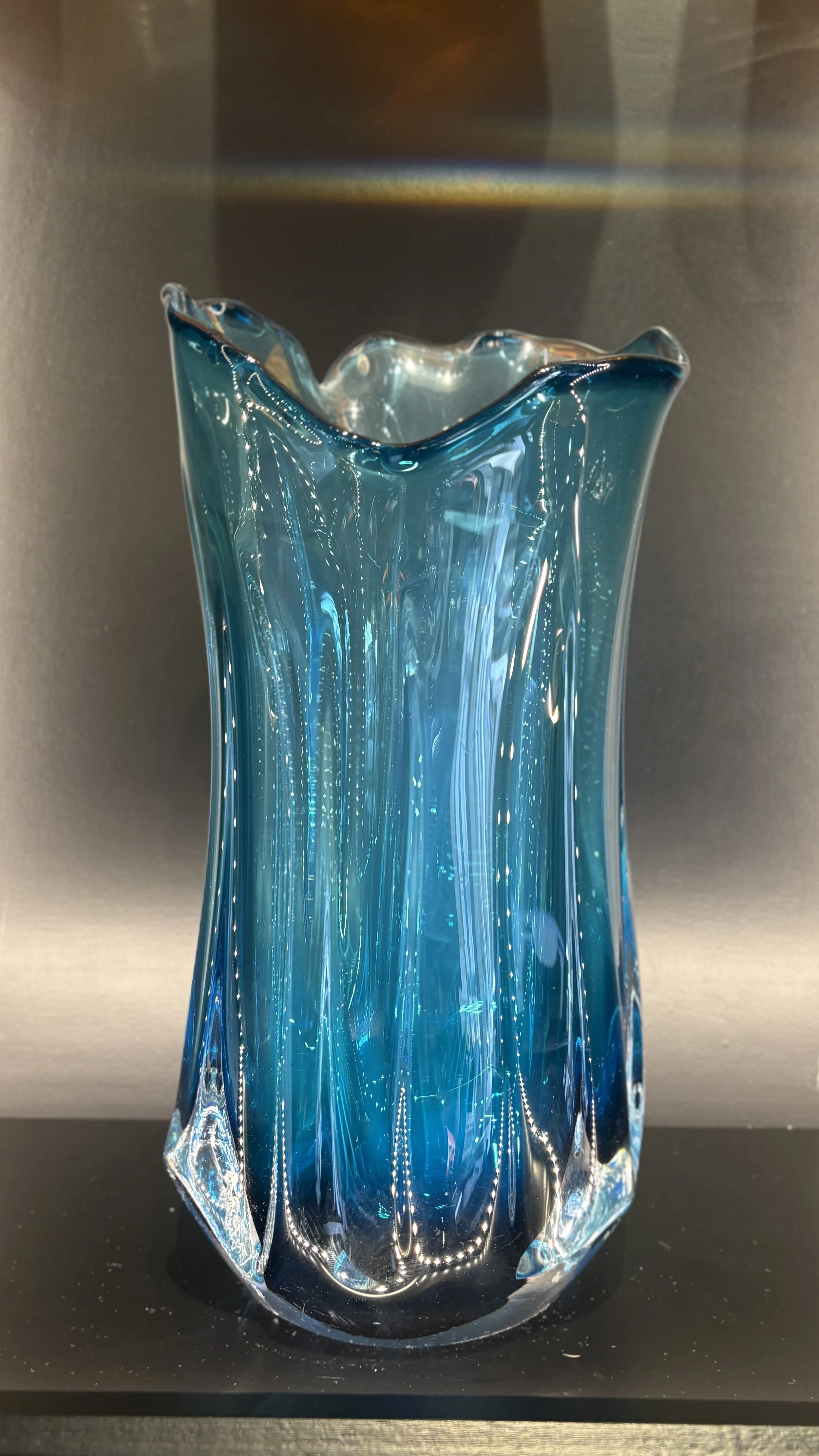 Aquamarine Blue Waterfall Vase (#3)