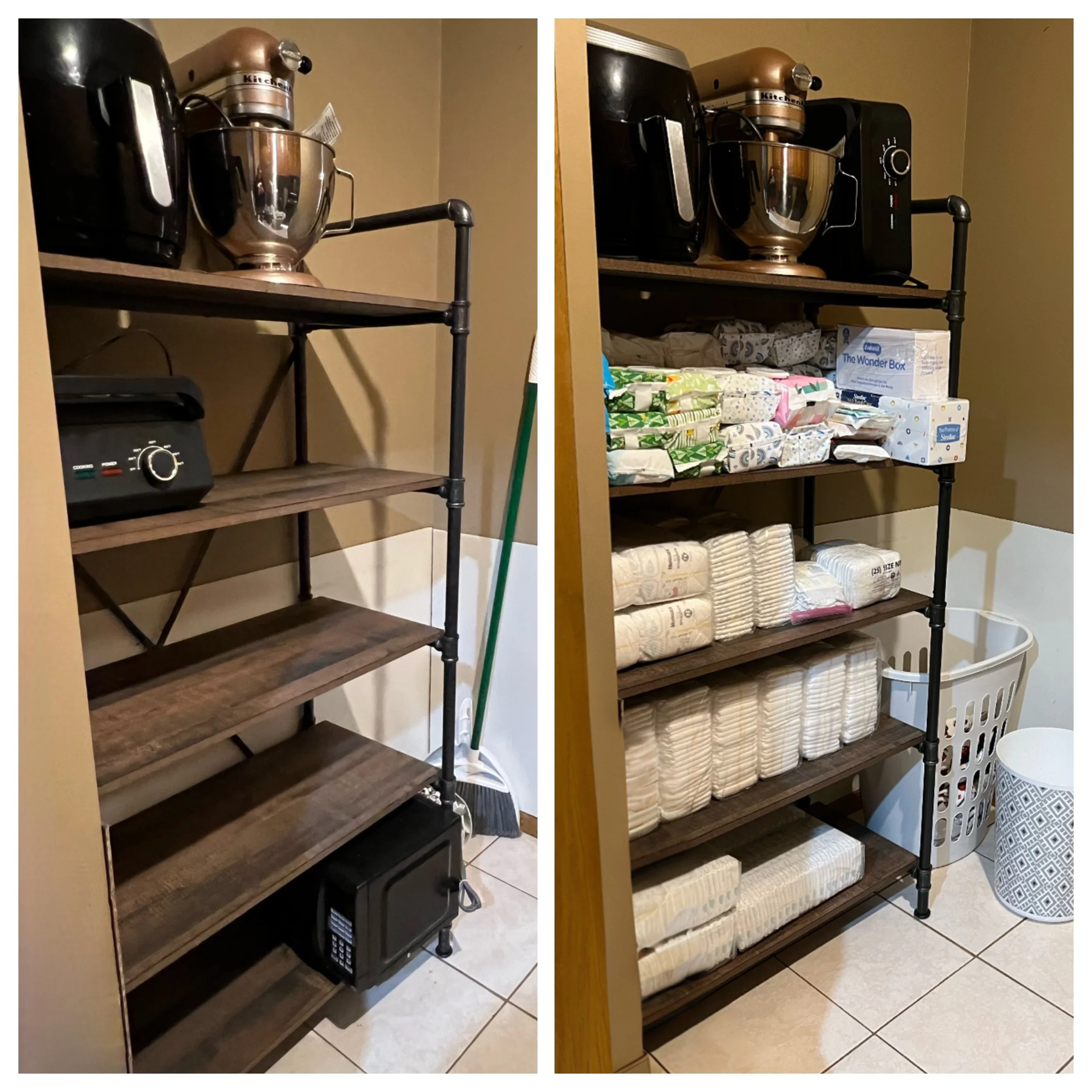 Laundry Room Storage: Once again, no before pictures. I forgot, once again. This was after it was cleaned and re-organized. 