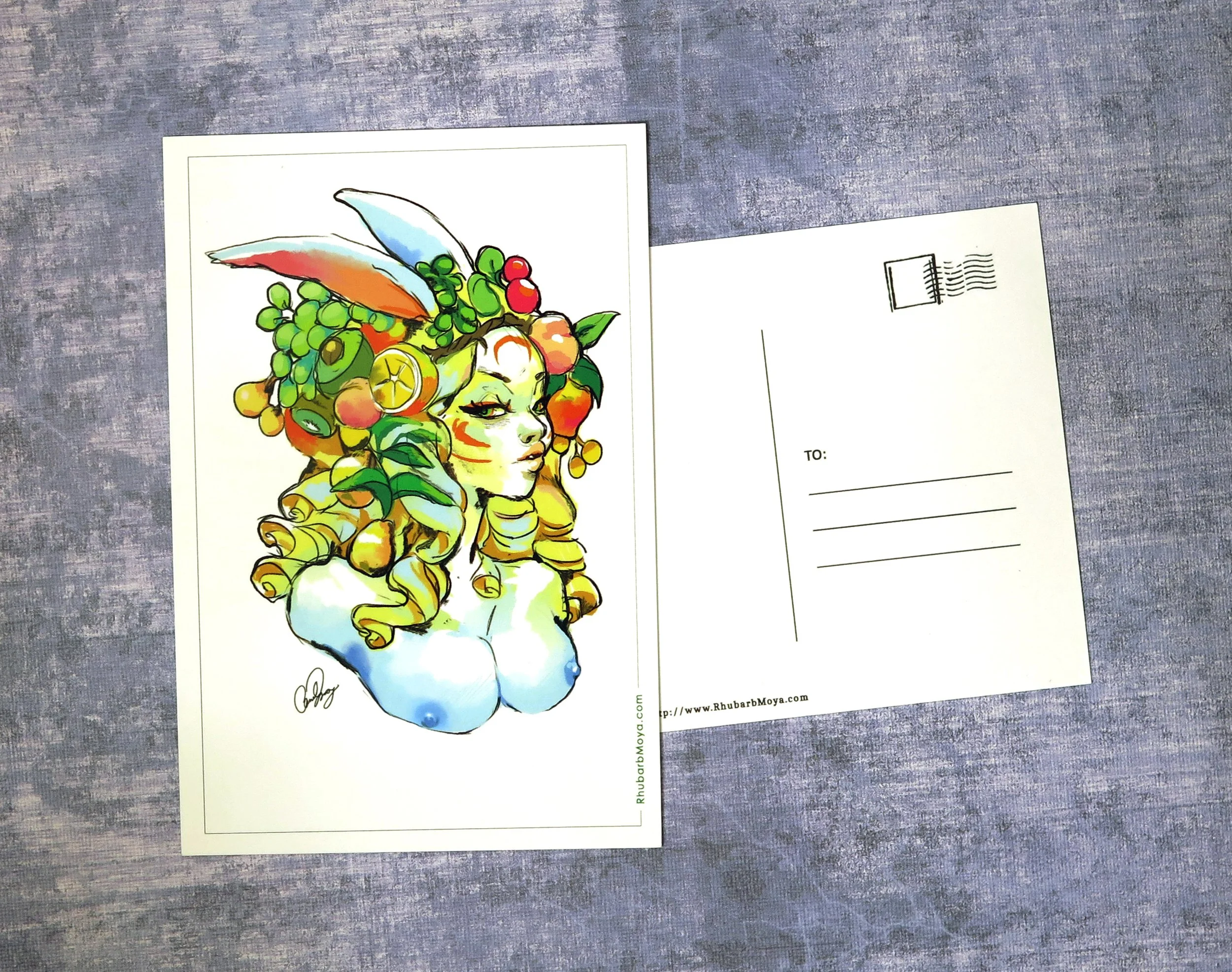 Fruit Rabbit  4x6 post card