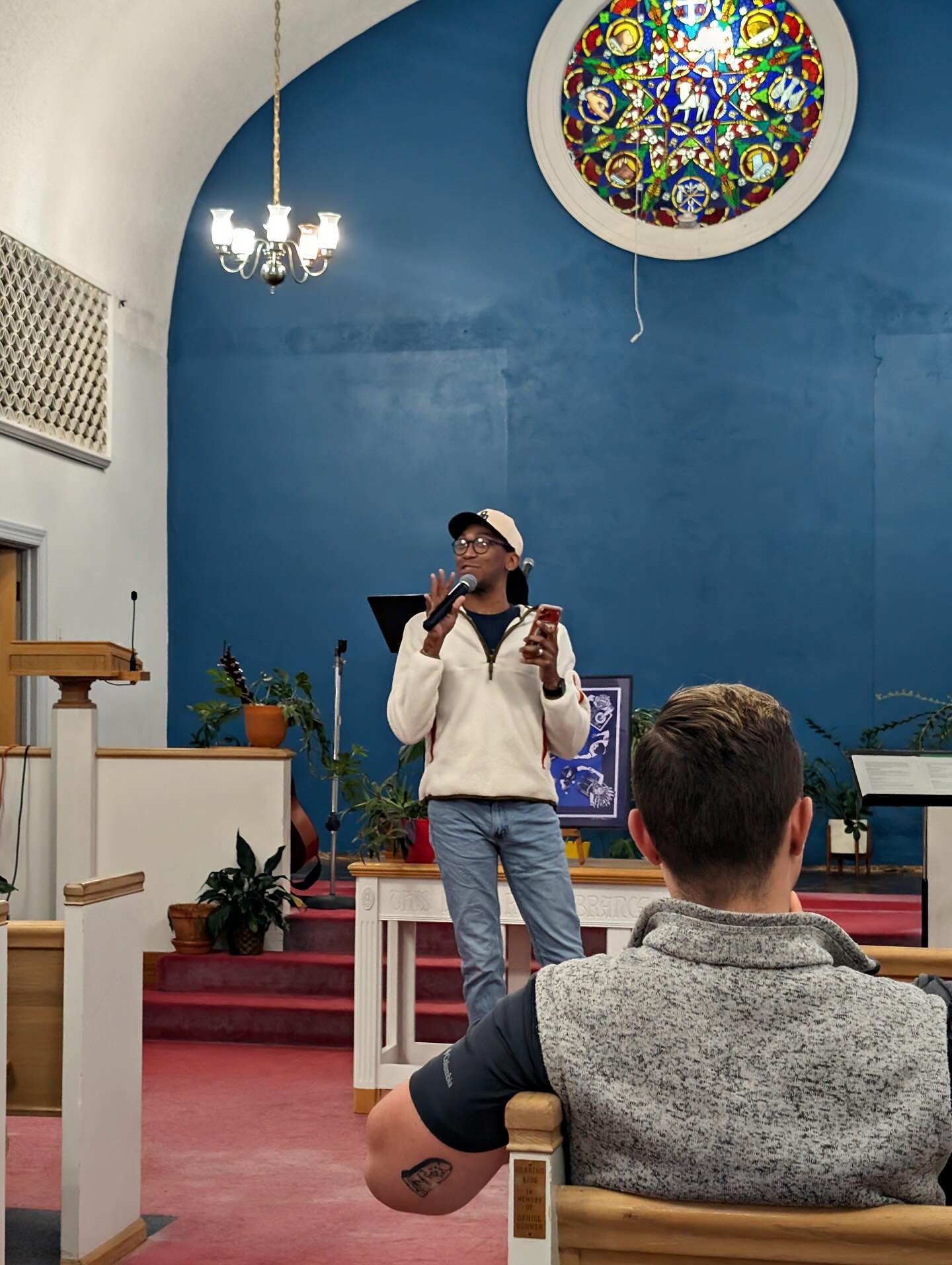 We Dance! 🕺🏾💃🏿 &ldquo;Let them praise God&rsquo;s name with dancing and make music to God with timbrel and harp.&rdquo; Psalm 149:3 @ohhey_nj preached last night and @evanobl3 offered an original song. To dance in the midst of it all is a gift fr