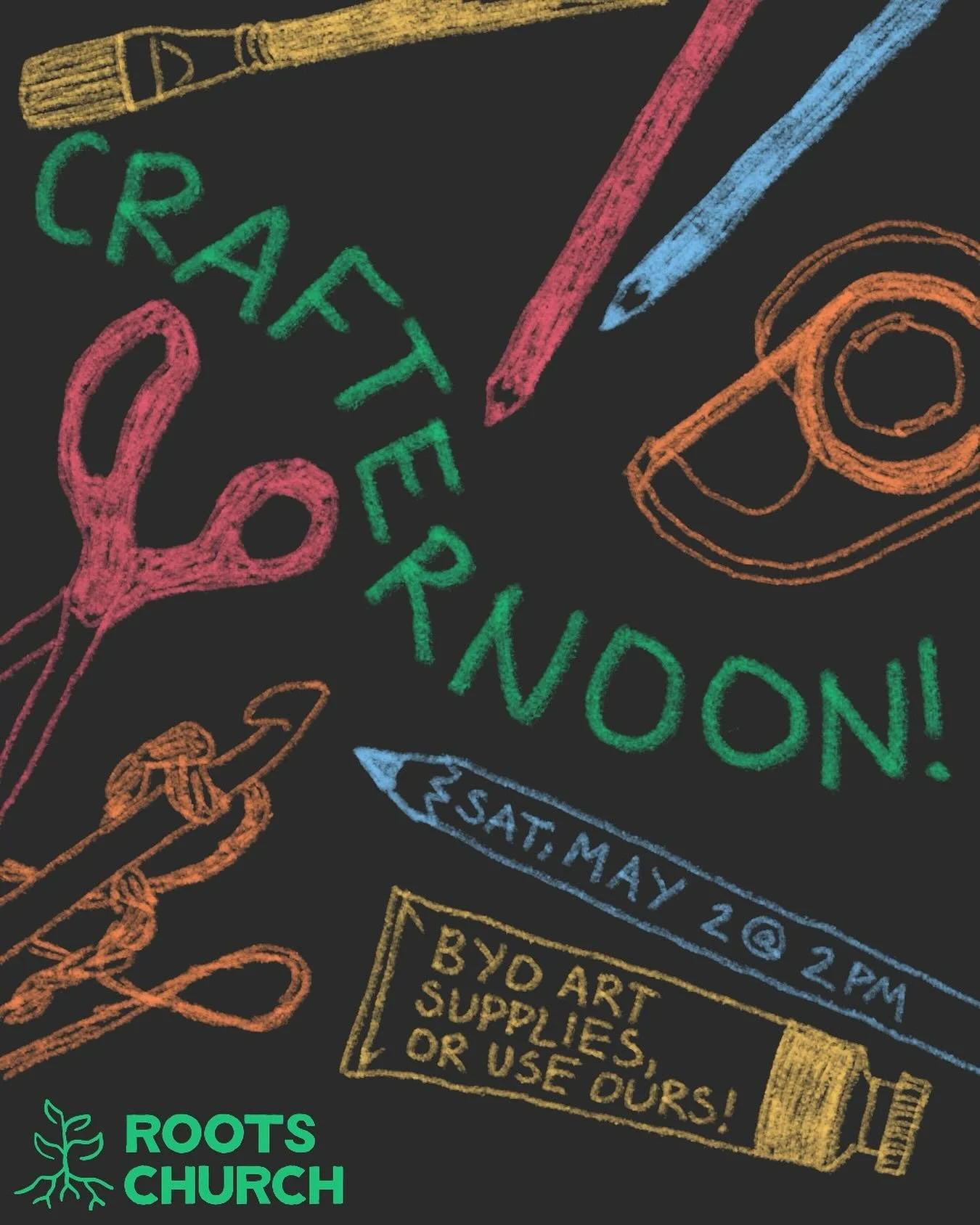 Let&rsquo;s make some stuff! This is a chance to just be creative together. That might look like bringing your latest project to work on while chatting with friends. We will have some collage stuff out, if that&rsquo;s your jam. We will also have som