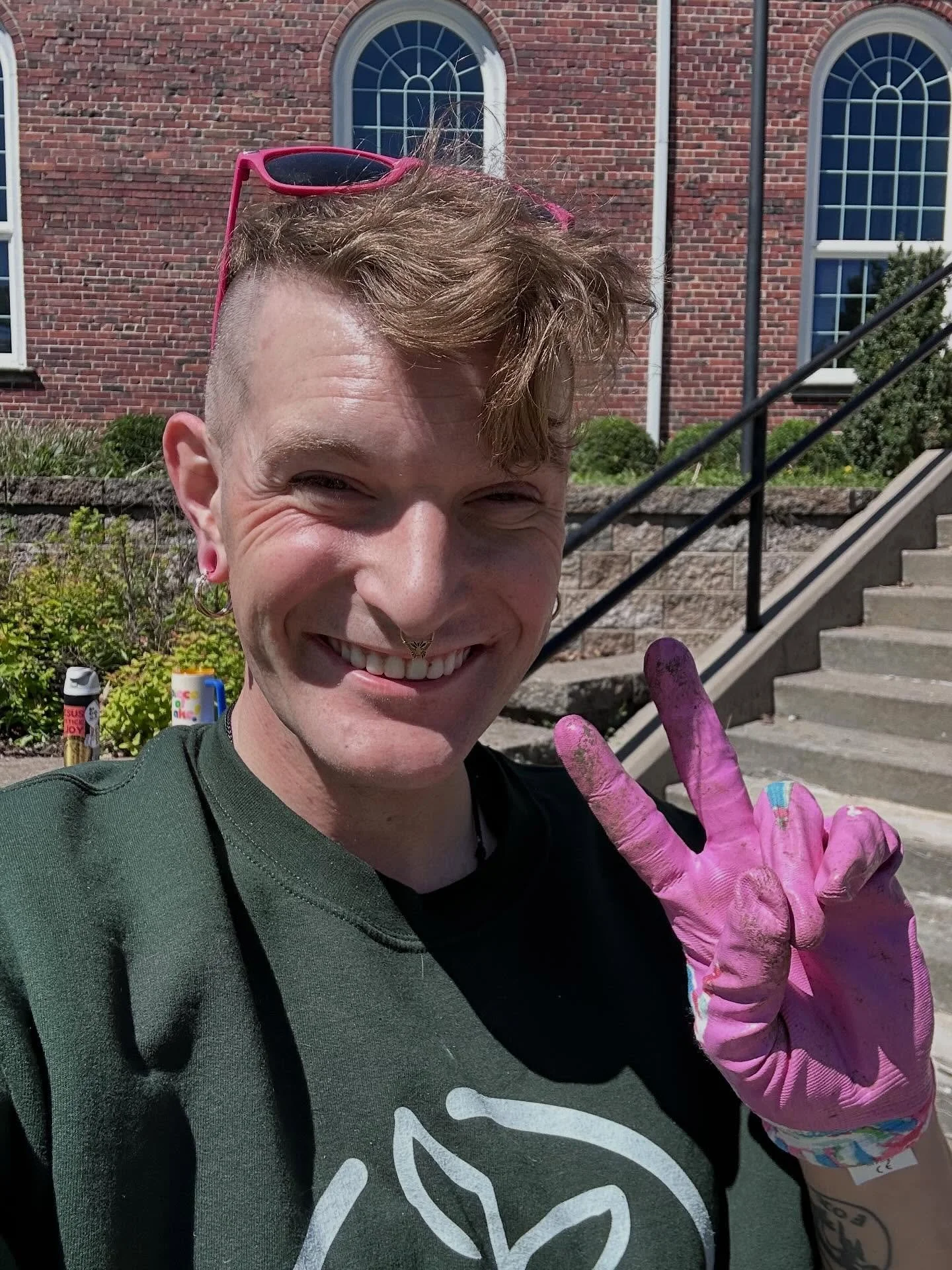 Eryn led an amazing crew this morning working on the beds at the church! You can join in the fun any Saturday morning at 10:30am that isn&rsquo;t raining. See you next week!