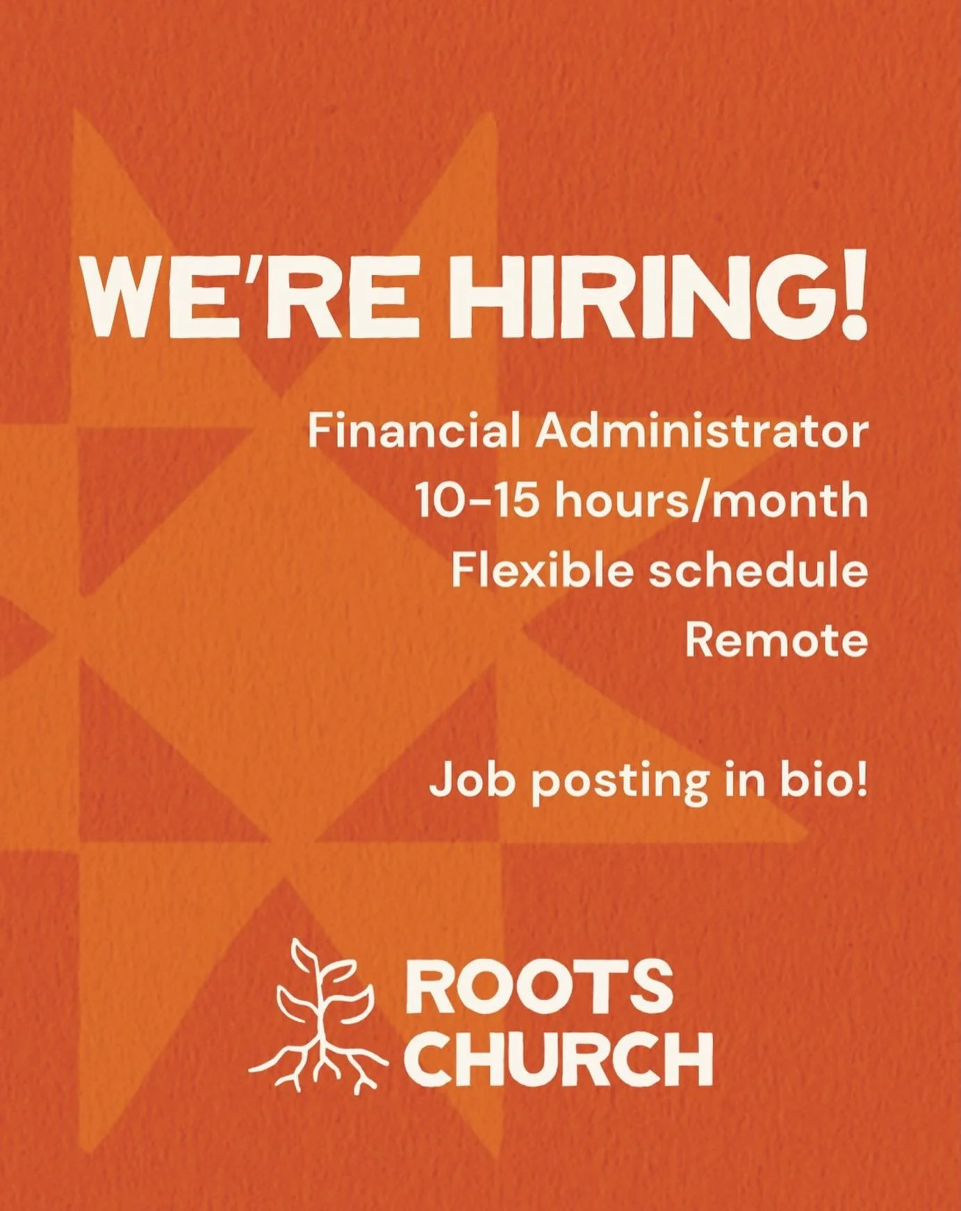 Pssst! Our little baby church startup is hiring! We need you to help spread the word to find the right person for this flexible schedule, detail-oriented, super important role for us! Job posting is in bio! 🌱🏳️&zwj;🌈🏳️&zwj;⚧️🖤🤎