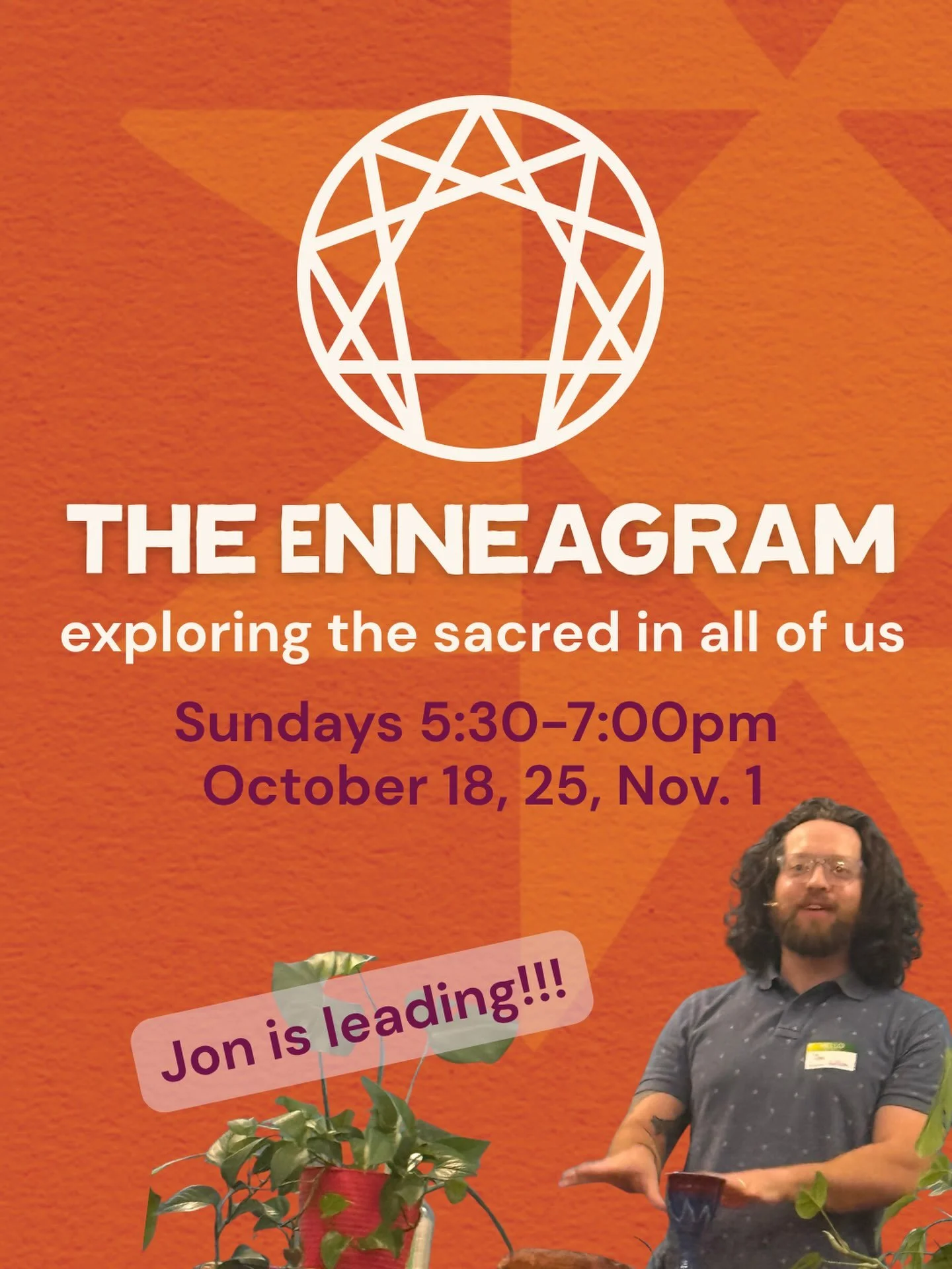 Our 3-week Enneagram group with @jonpoarch starts today! Fall is a great time to find community, reflect on who you are, and do really cool faith work. This is a great way to get some free food you don&rsquo;t have to plan or cook, learn more about y