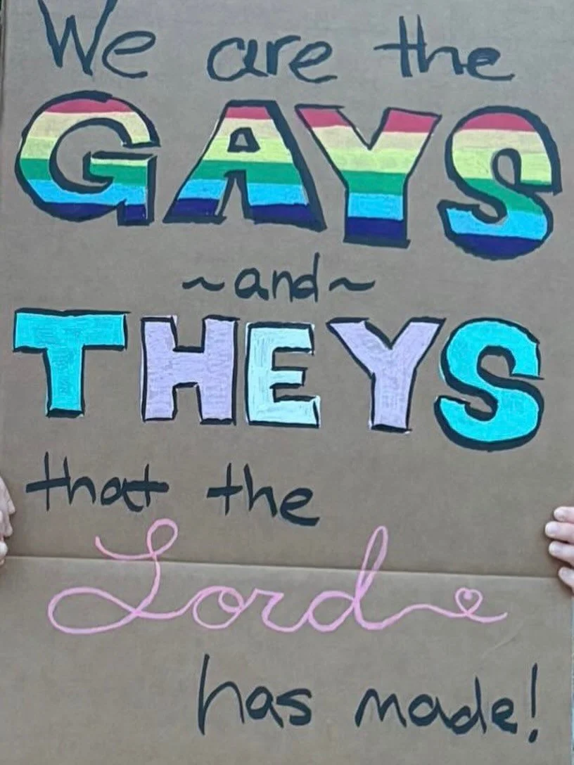 Pssst. Roots fam. Just a little reminder. These signs tell a story in more than just the Pride parade. You are beautifully and wonderfully made. God delights in your very being. And we think you are *very* cool.