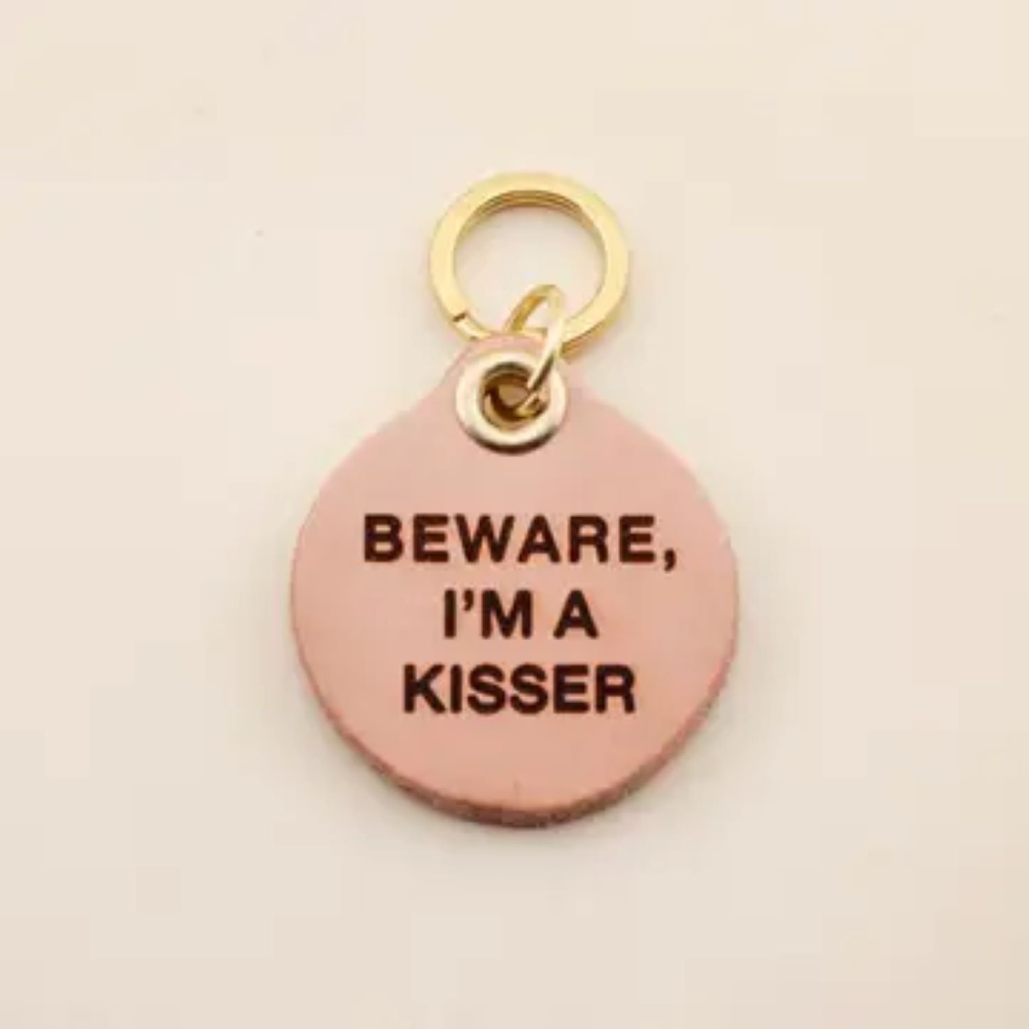 leather_dog_tags_for_sale_Beware_im_a_Kisser