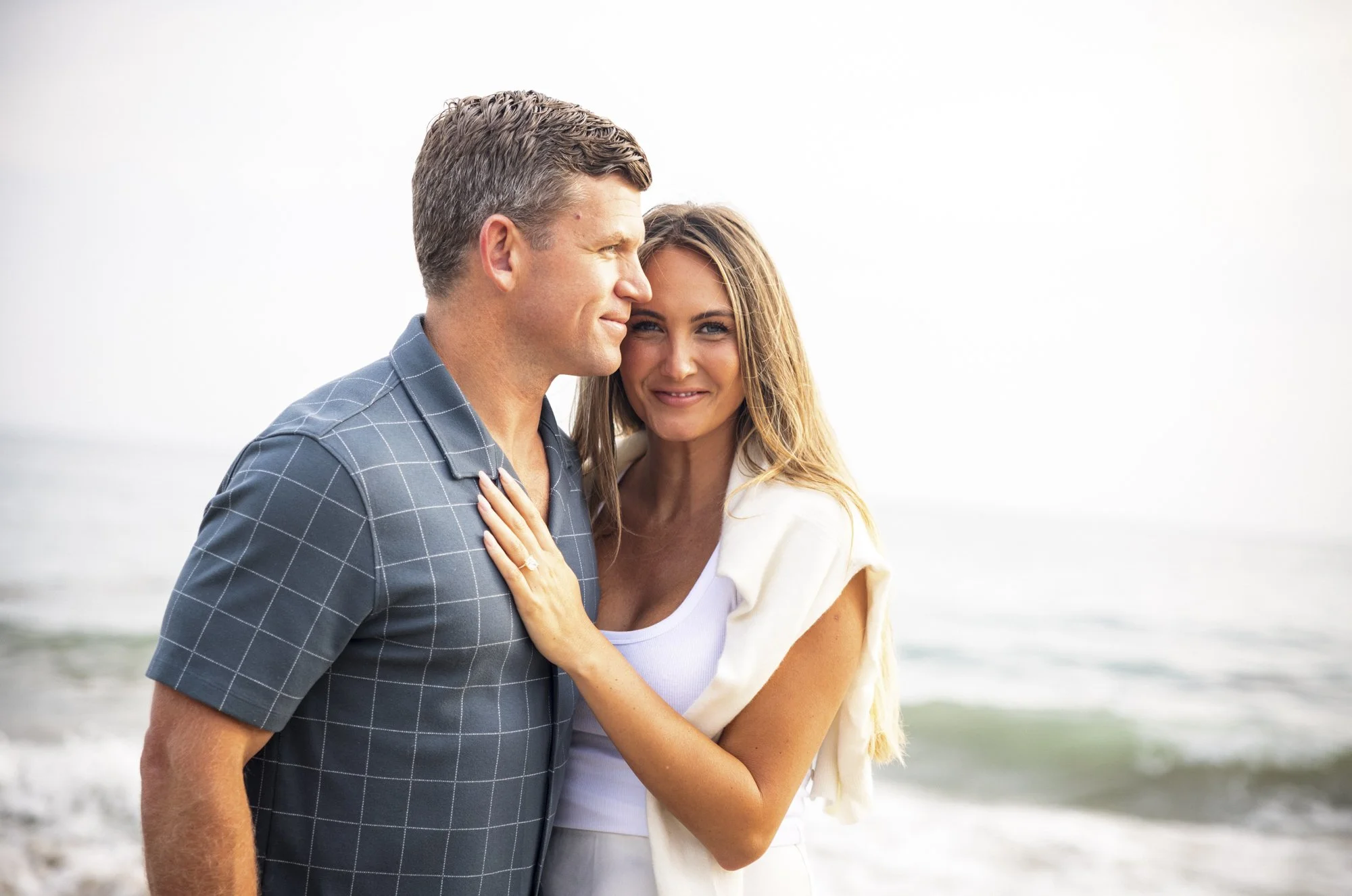 Surprise proposal overlooking the Pacific Ocean at The Ritz-Carlton Bacara in Santa Barbara.