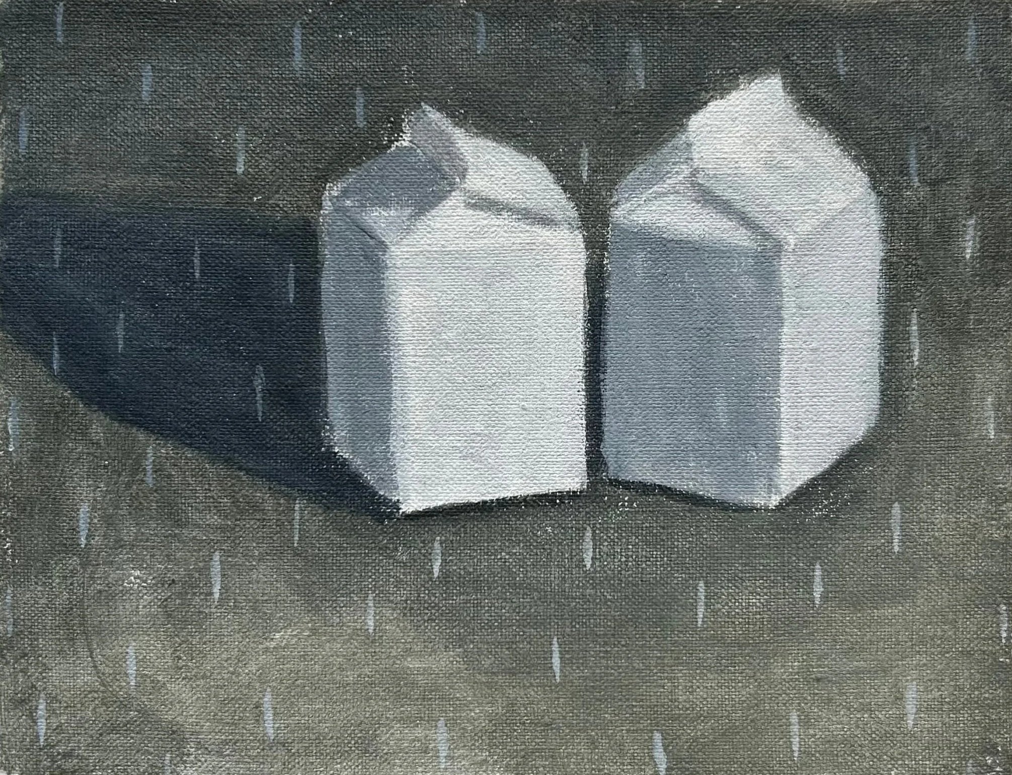 Untitled, acrylic on linen, 5.5x7", 2024