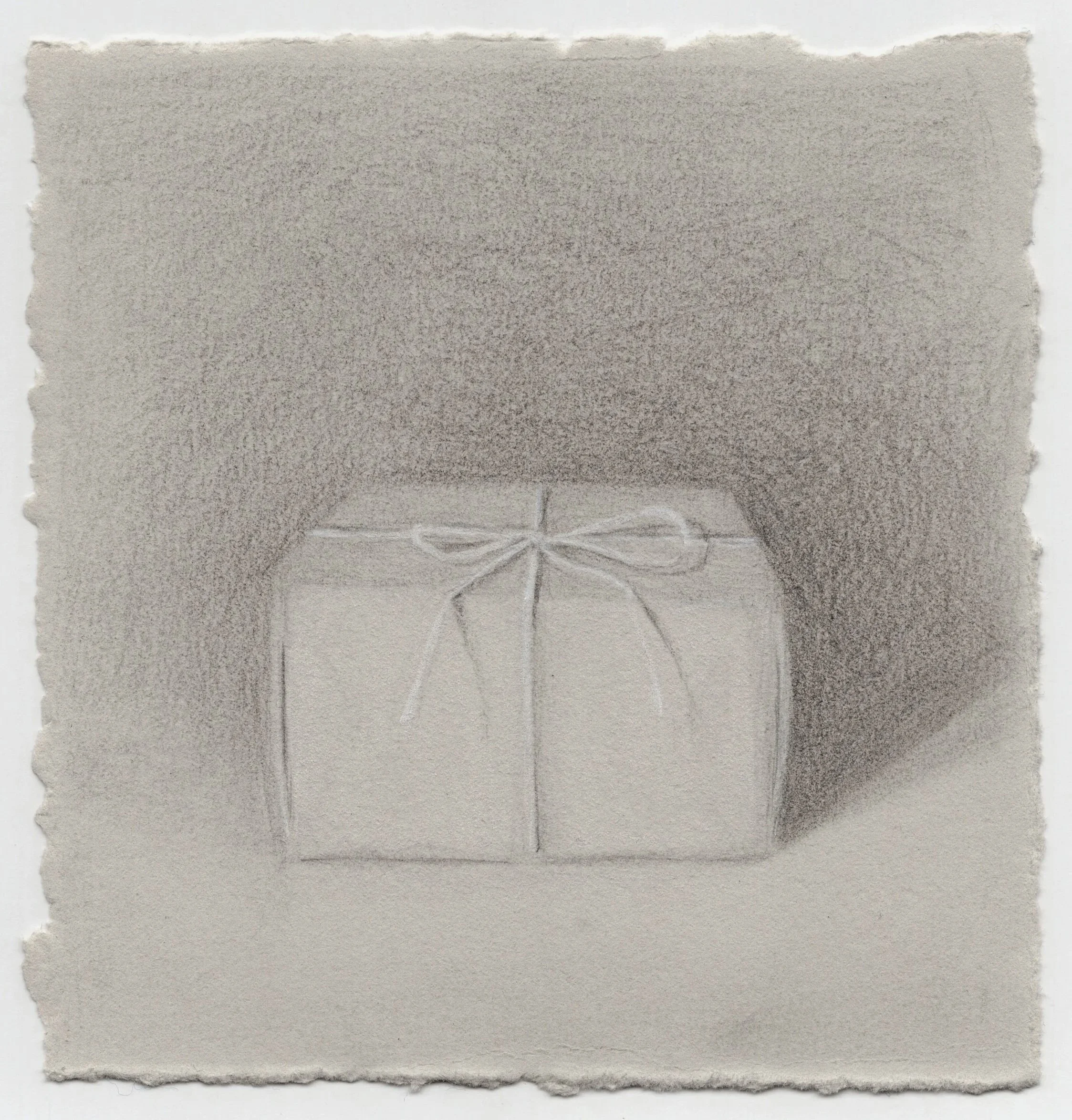 "The First Gift", graphite on paper, 4.5x4.75", 2025