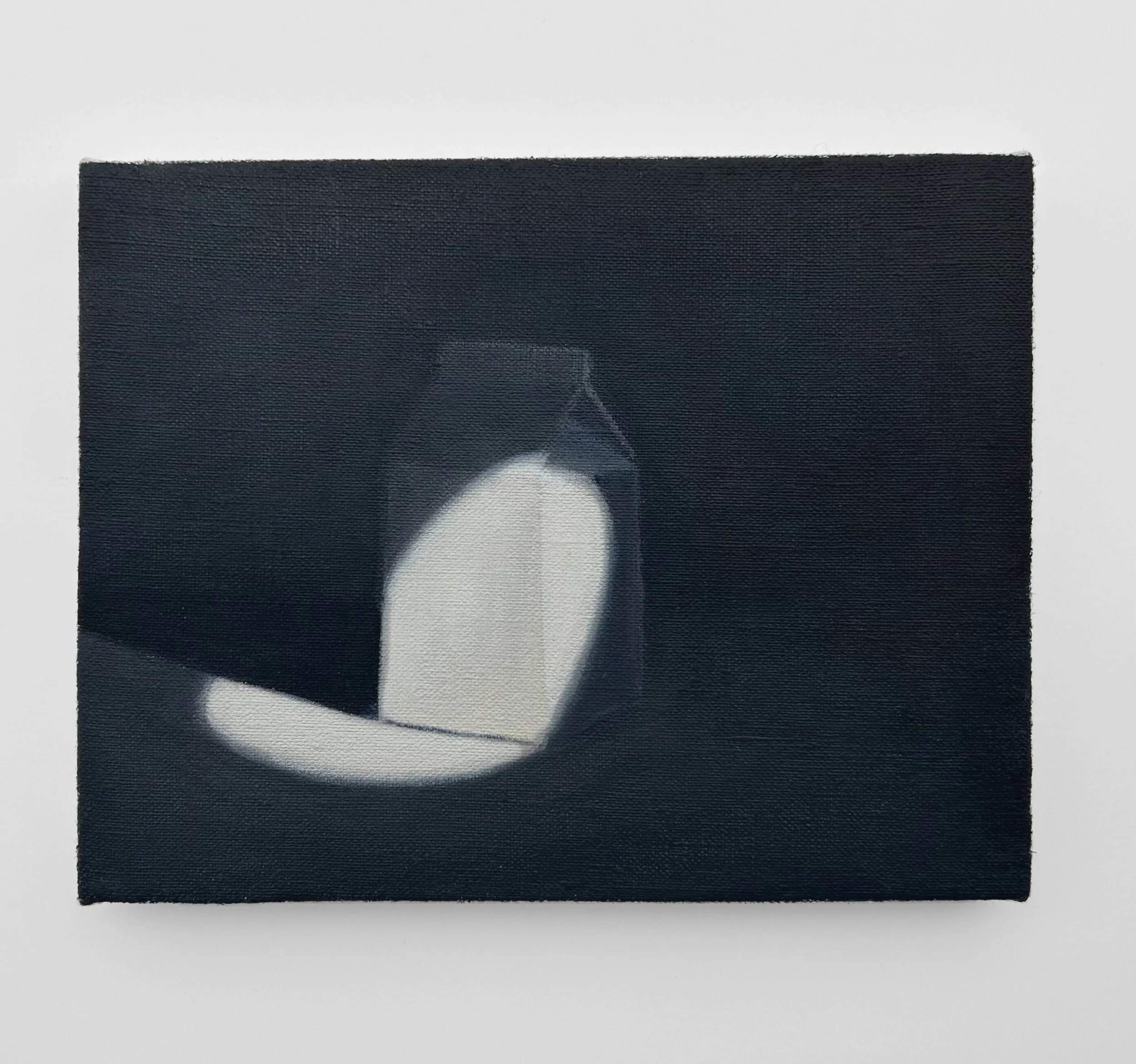 "Carton in Spotlight", flashe and acrylic on linen, 2024
