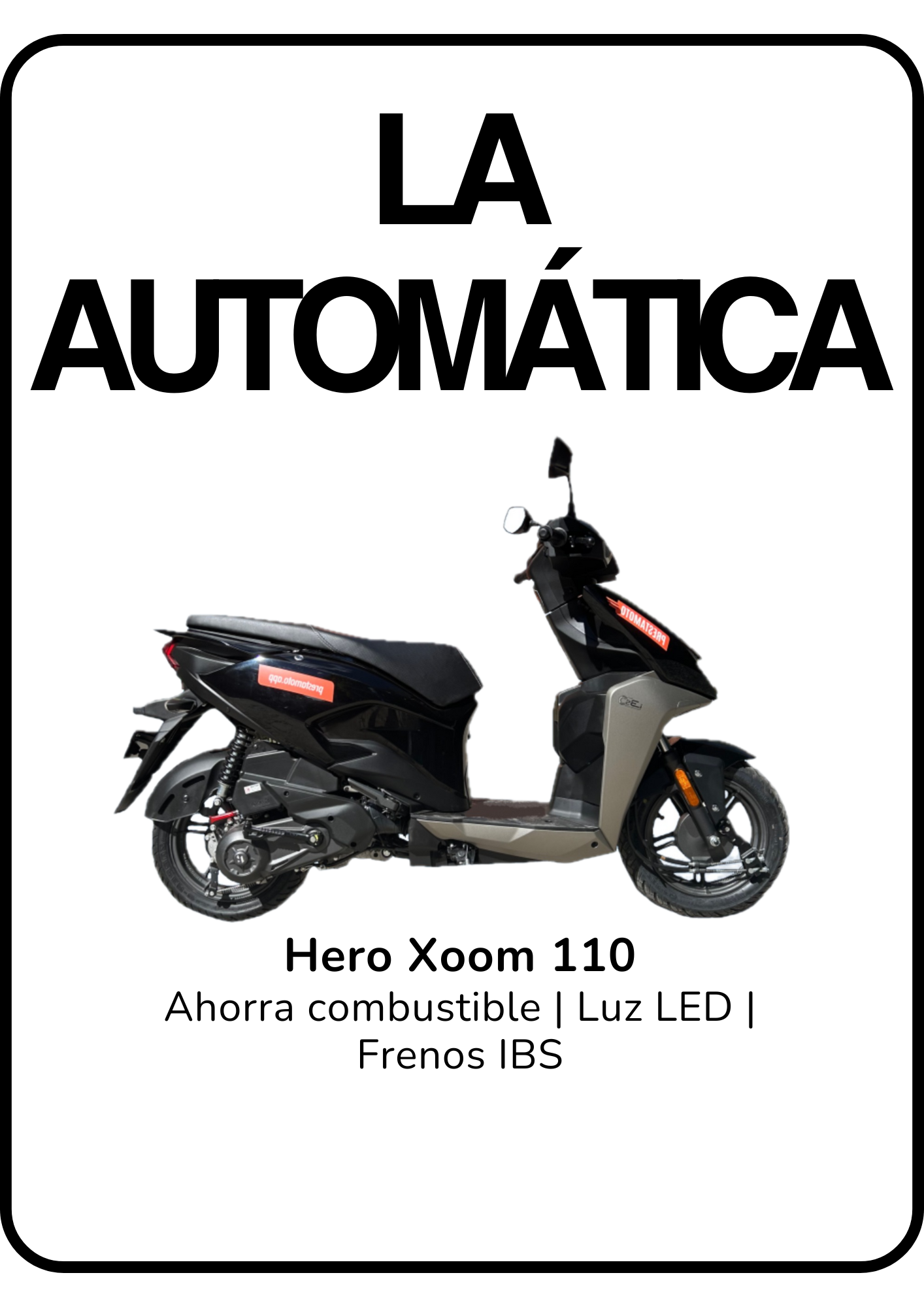 Hero Xoom 110, la pasola ideal para todo uso personal y delivery o mensajeria.