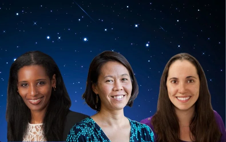 Dr. Birru Talabi is pictured on the left next, with two other women pictured to her right.