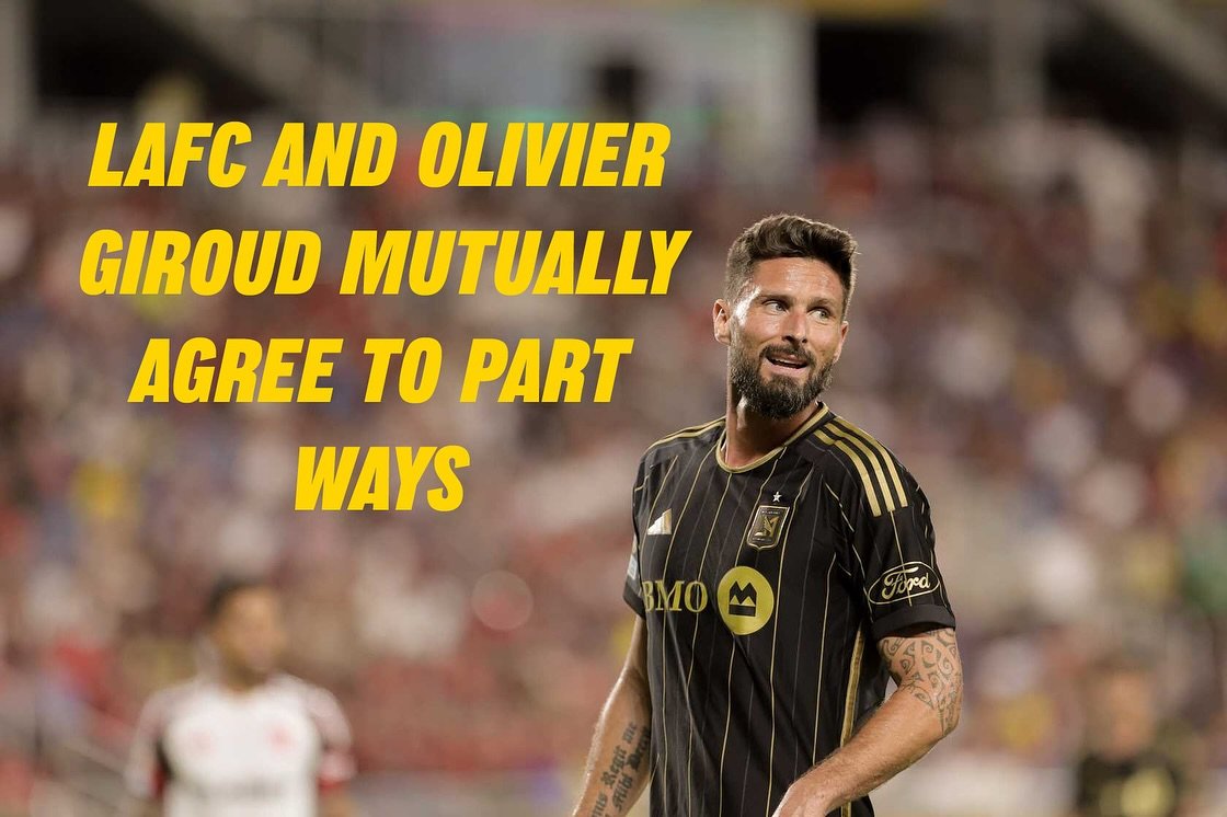 LAFC AND OLIVIER GIROUD MUTUALLY AGREE TO PART WAYS @lafc @mls @oliviergiroud 

&ldquo;I want to thank all of the fans, my teammates and the staff at LAFC for making this an enjoyable stop in my career,&rdquo; Giroud said. &ldquo;I am happy to have p