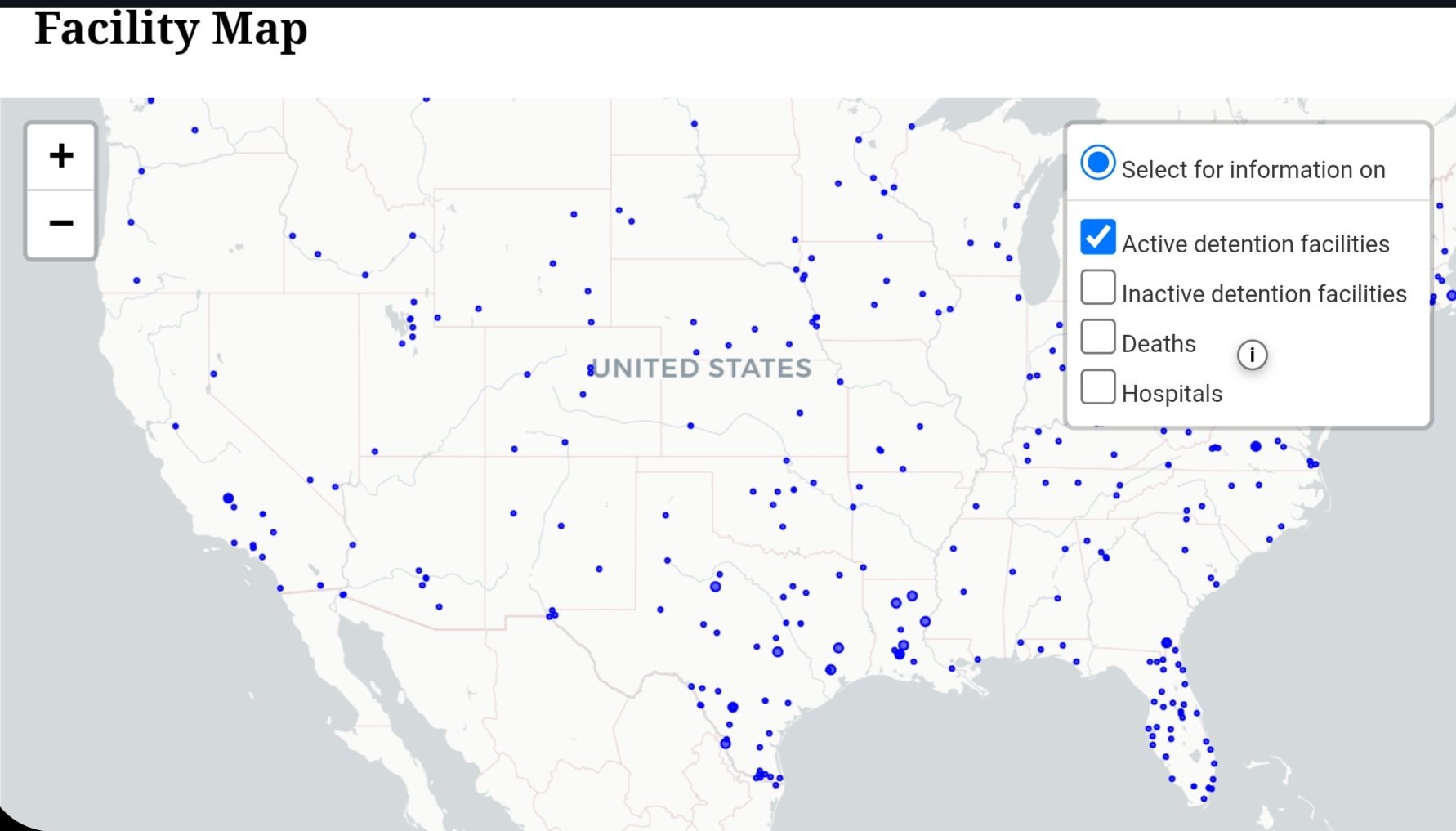 DEATHS AND DETENTION RESULTING FROM ICE ACTIONS DASHBOARD