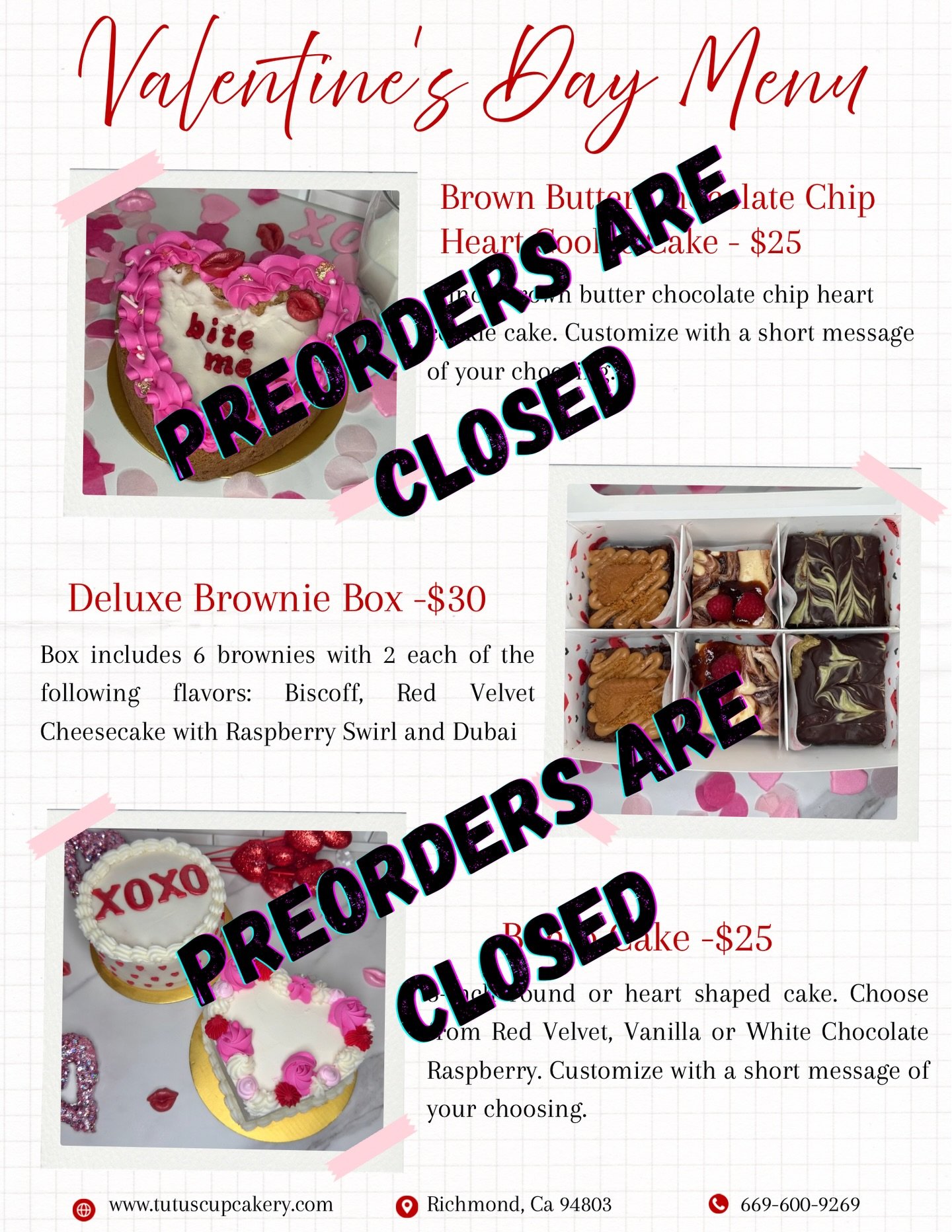 That&rsquo;s a wrap! Valentine&rsquo;s Day preorders are CLOSED 💘✨ Thank you for choosing Tu-Tu&rsquo;s Cupcakery to be part of your love day. See you at pickup!